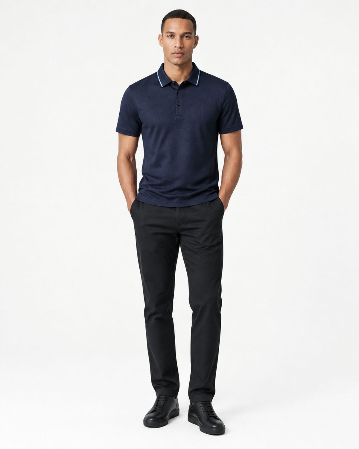 Lightweight Acetate Short-Sleeve Polo Shirt