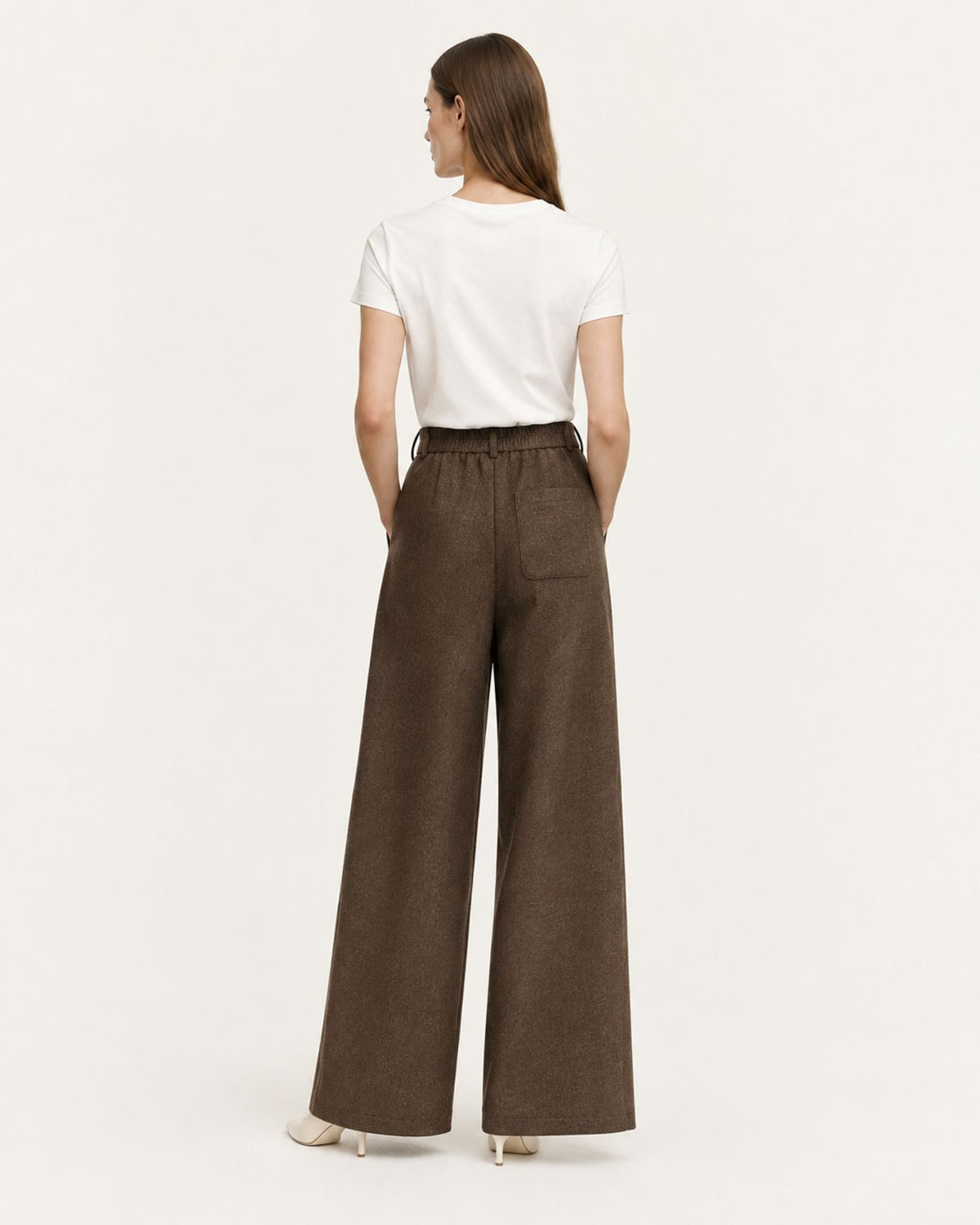 Woman Tailored High-Waisted Wool Trousers