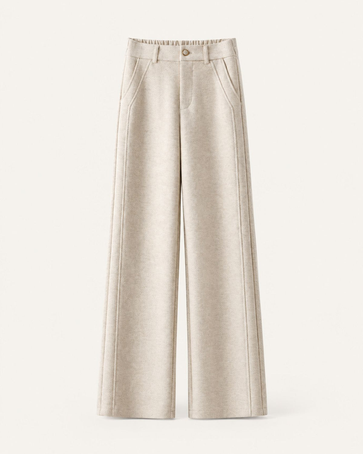 Woman Tailored High-Waisted Wool Trousers