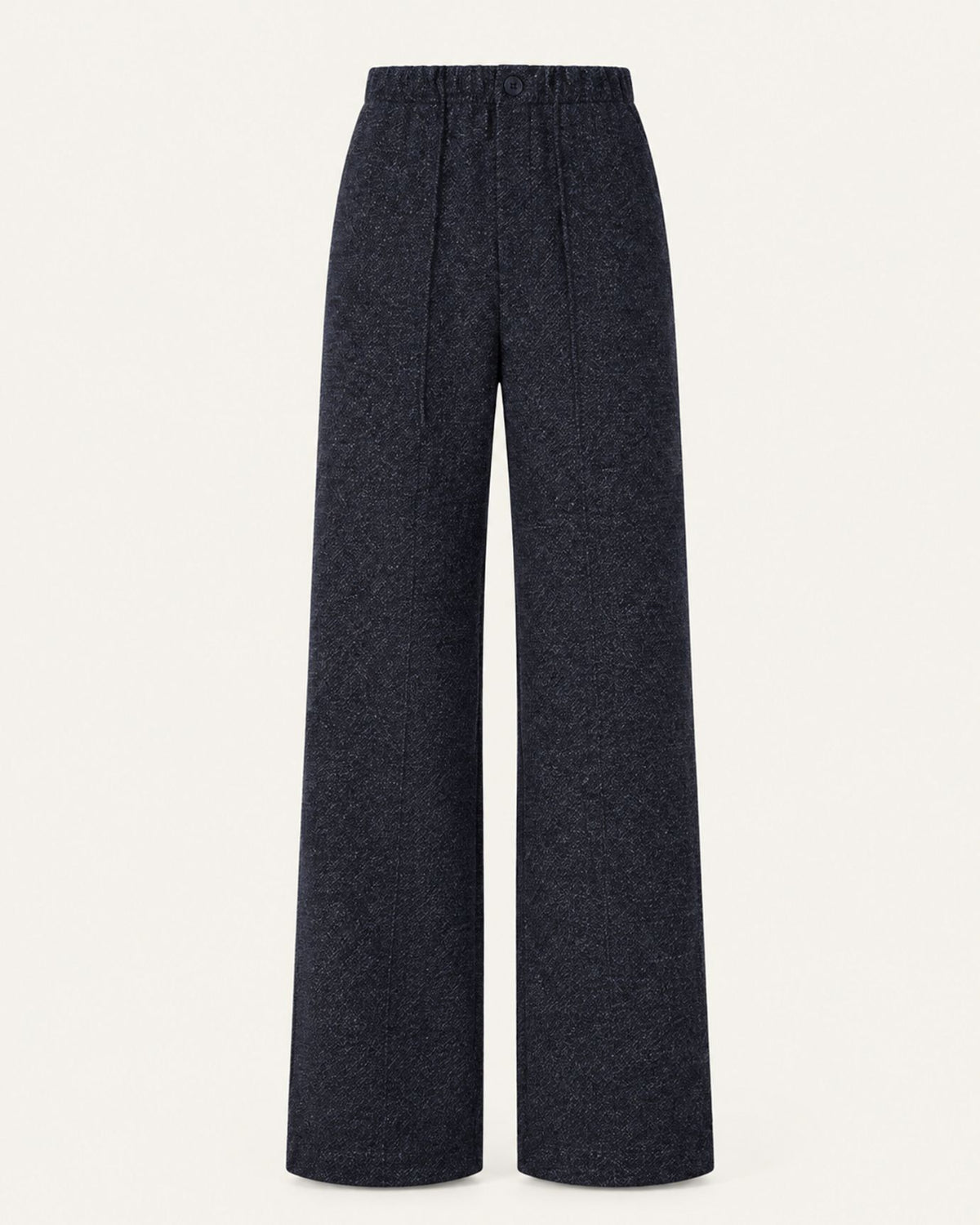High-Waisted Drapey Star Print Straight Pants