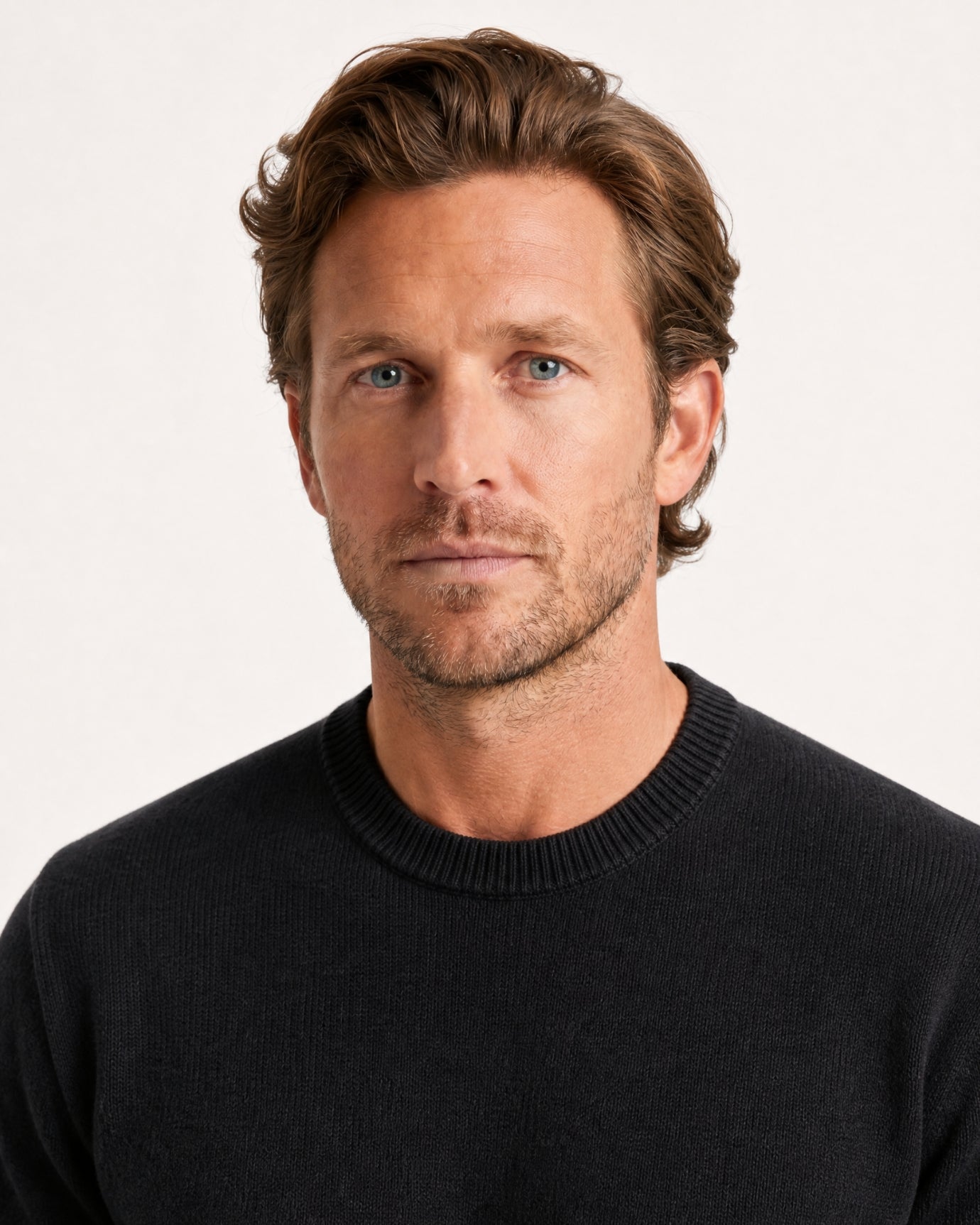 Cashmere Basic Knit Short-Sleeve Tee
