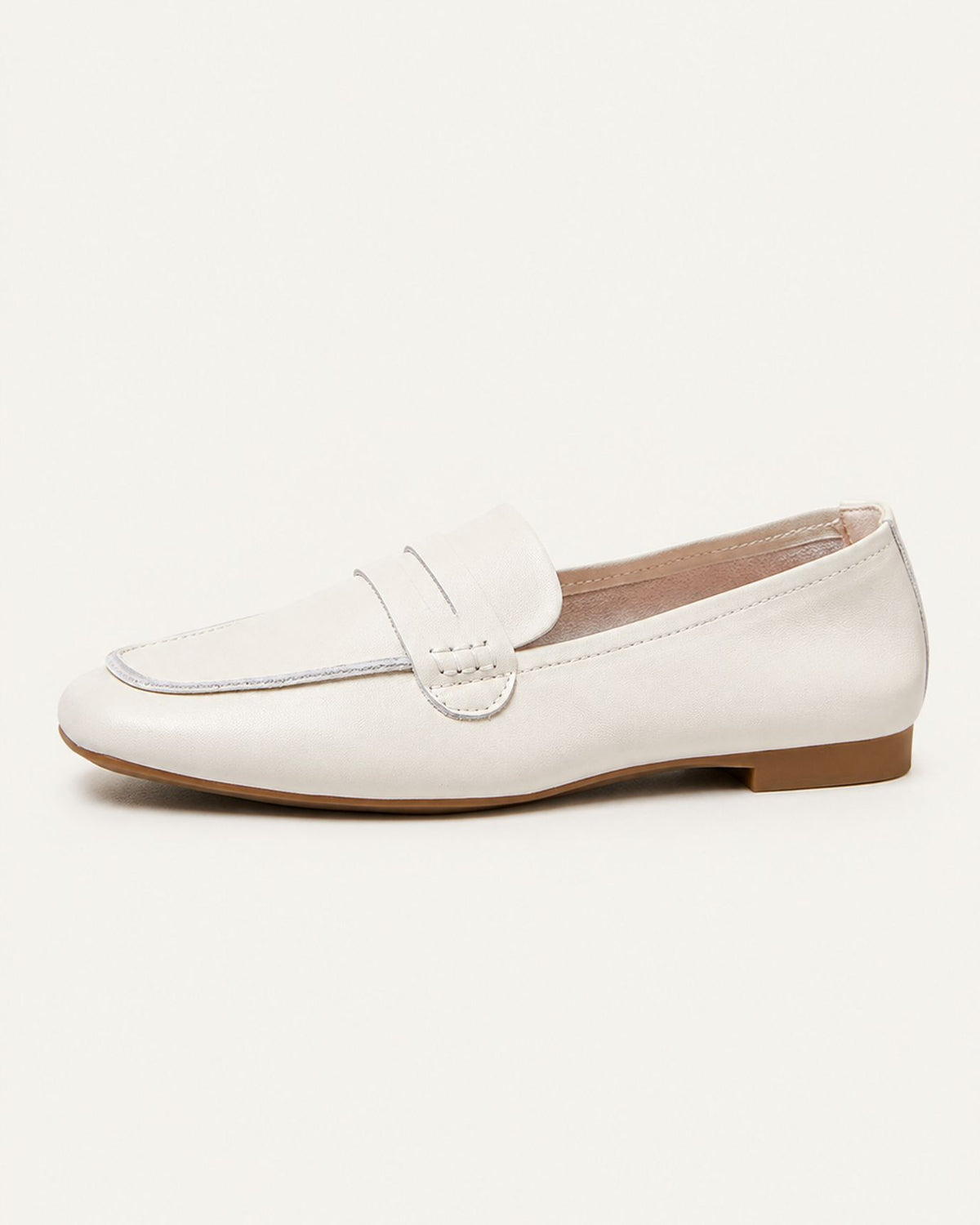 Genuine Leather Square-Toe Slip-On Old Money Loafers