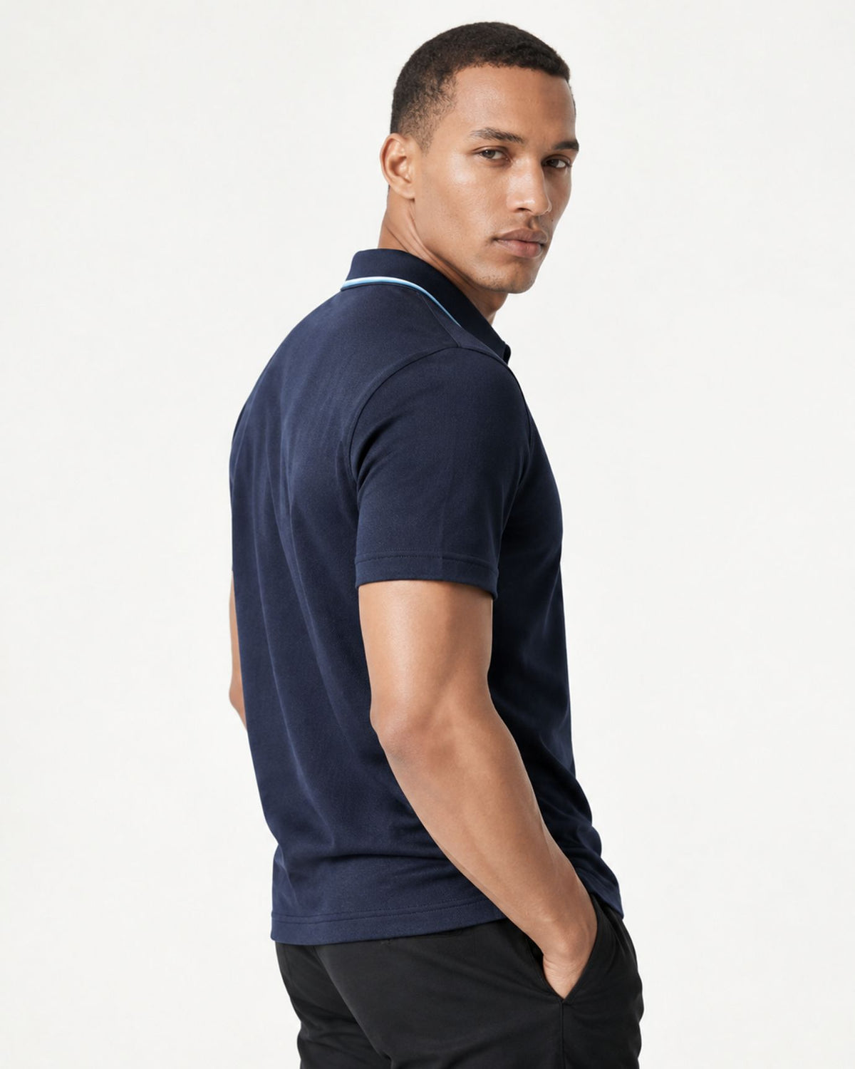 Lightweight Acetate Short-Sleeve Polo Shirt