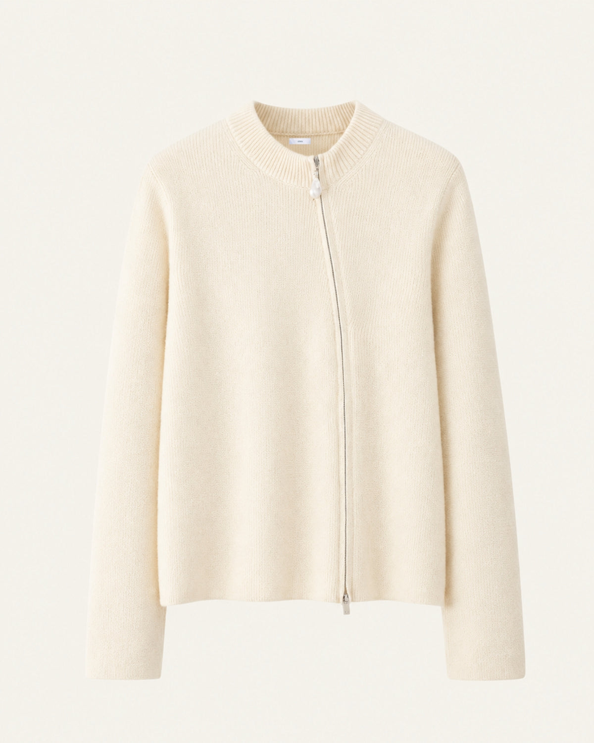 NY Cashmere Asymmetrical Zip Cardigan