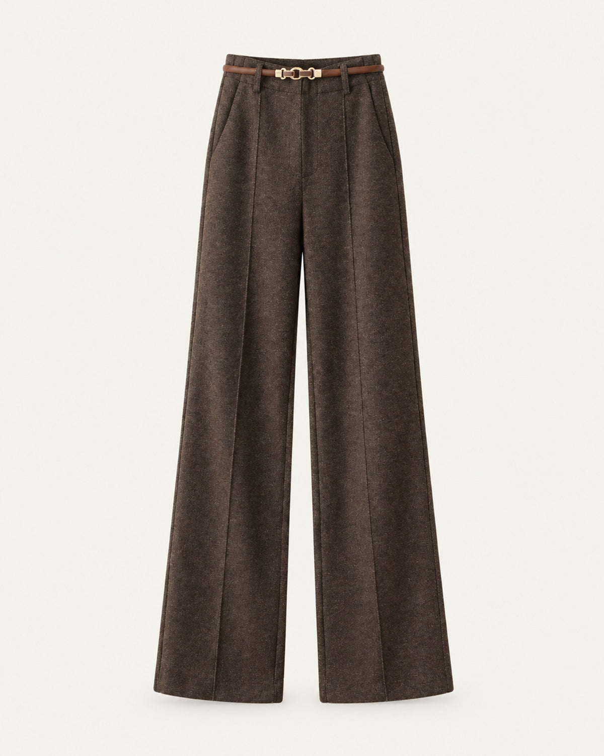Woman Heavyweight Straight Leg Wool Pants