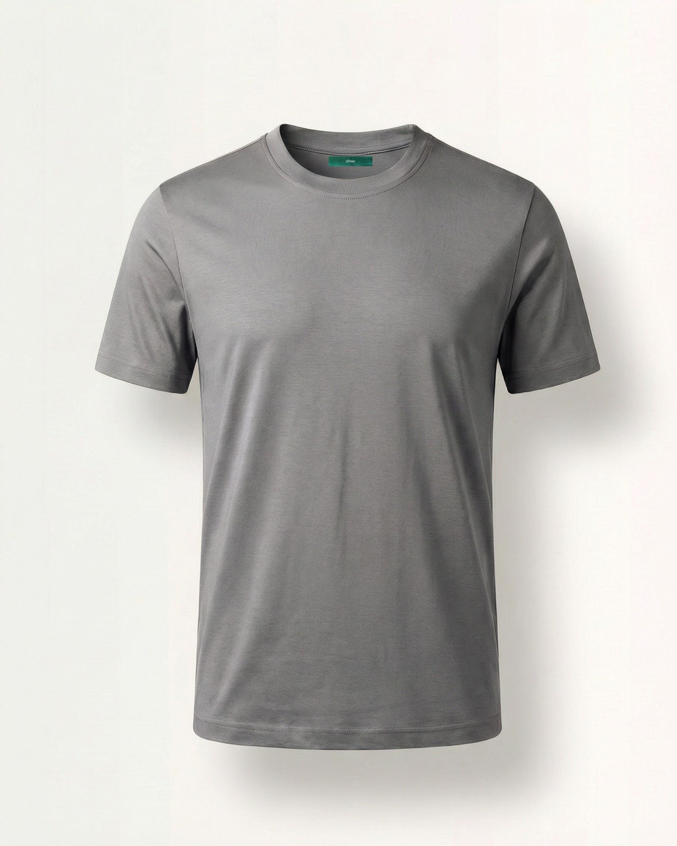 High End Mercerized Cotton Silky Light Gray T-Shirt