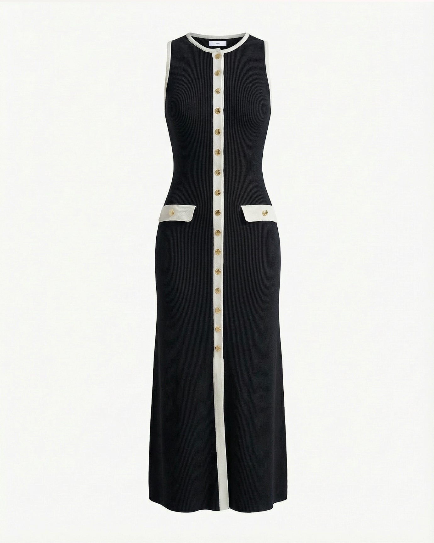 Old Money Knitted Black Dress