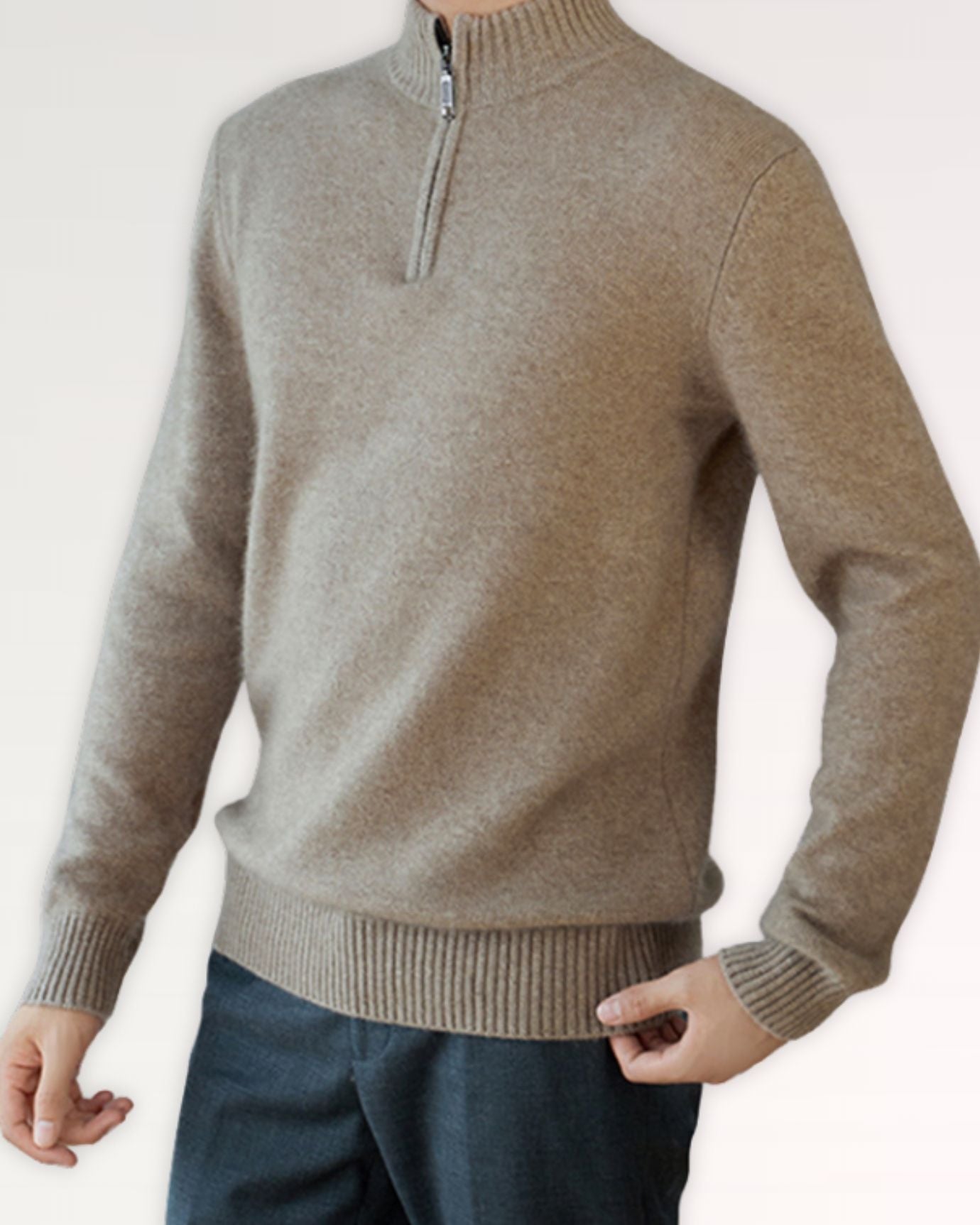 Madrid Cashmere Zip Sweater