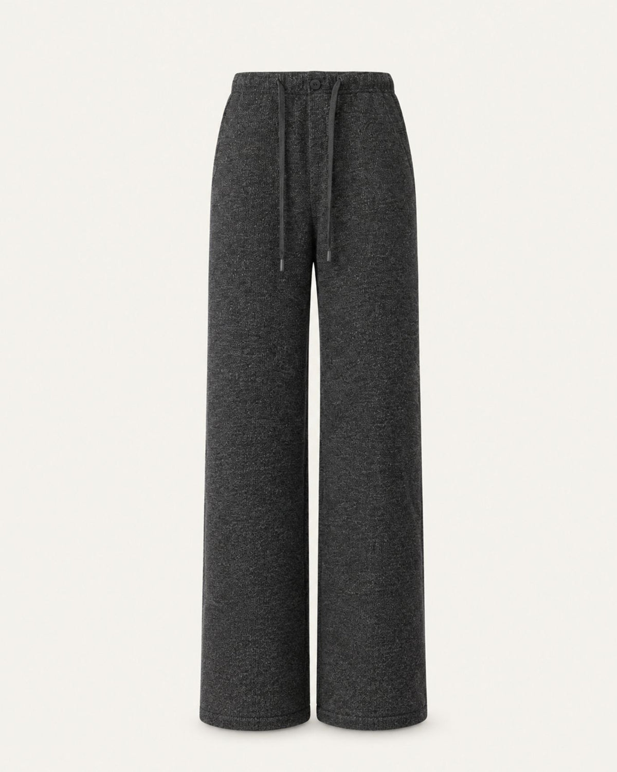 High-Waisted Drapey Star Print Straight Pants