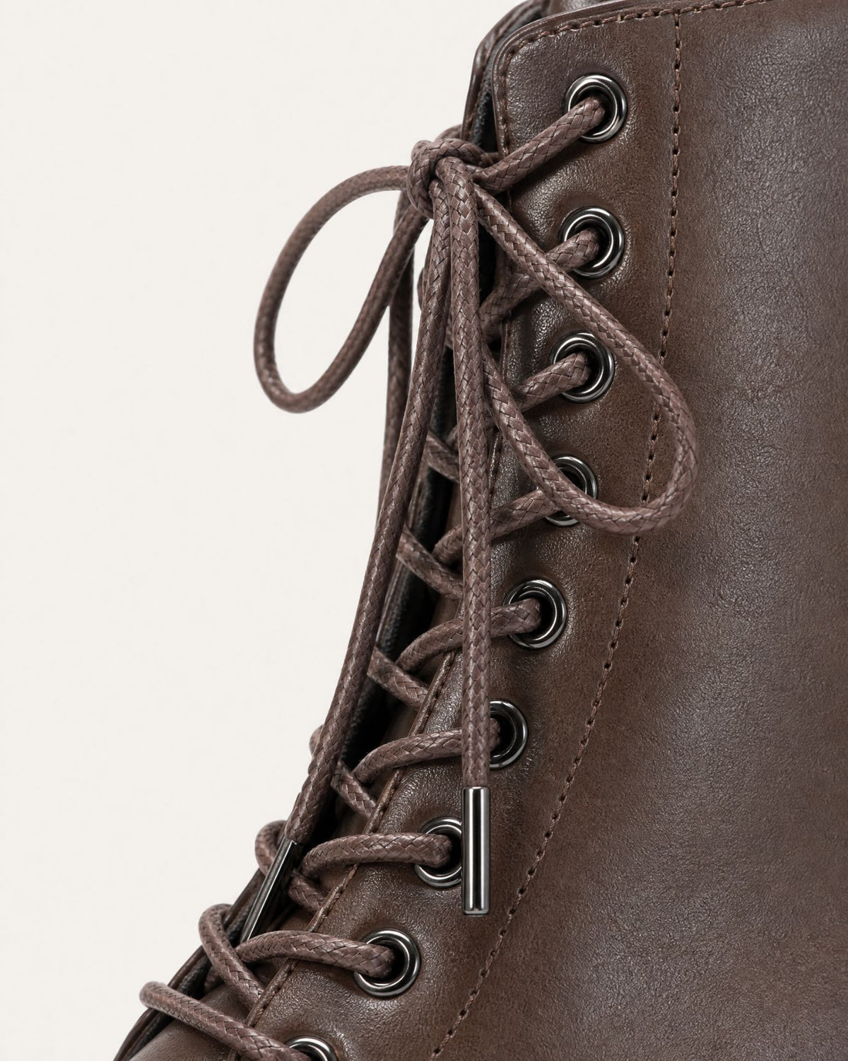 Maria Square-Toe Platform Lace-Up Combat Boots