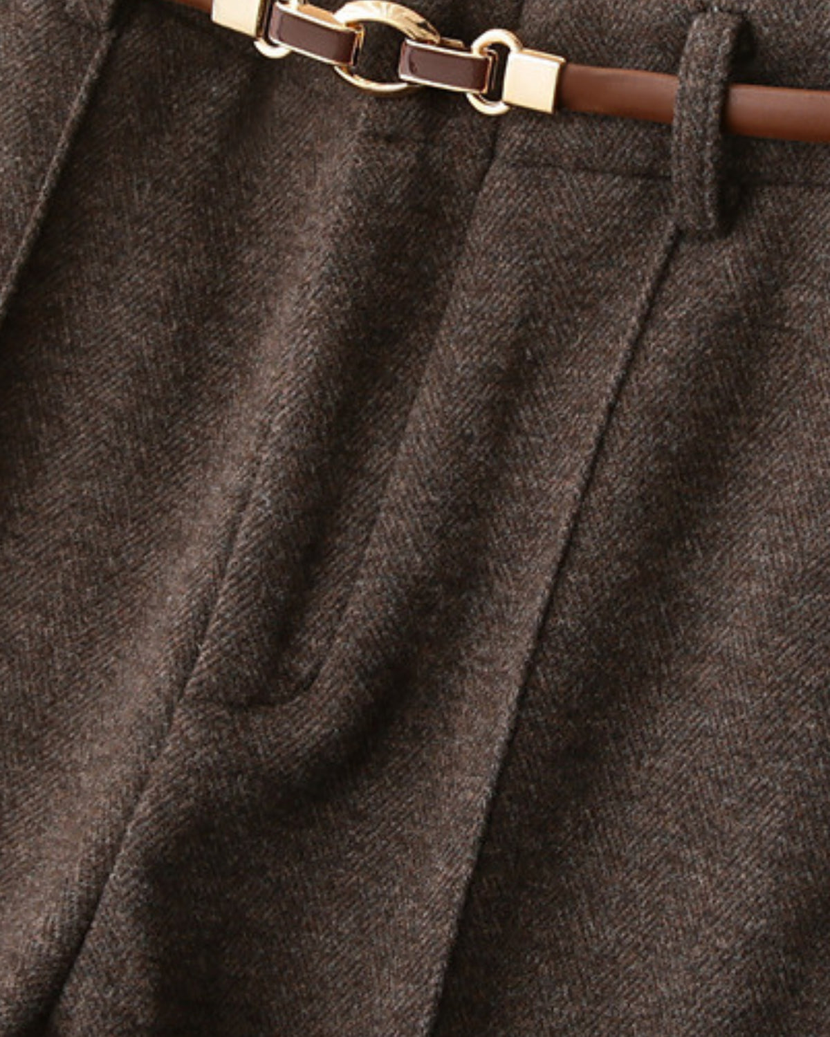 Woman Heavyweight Straight Leg Wool Pants