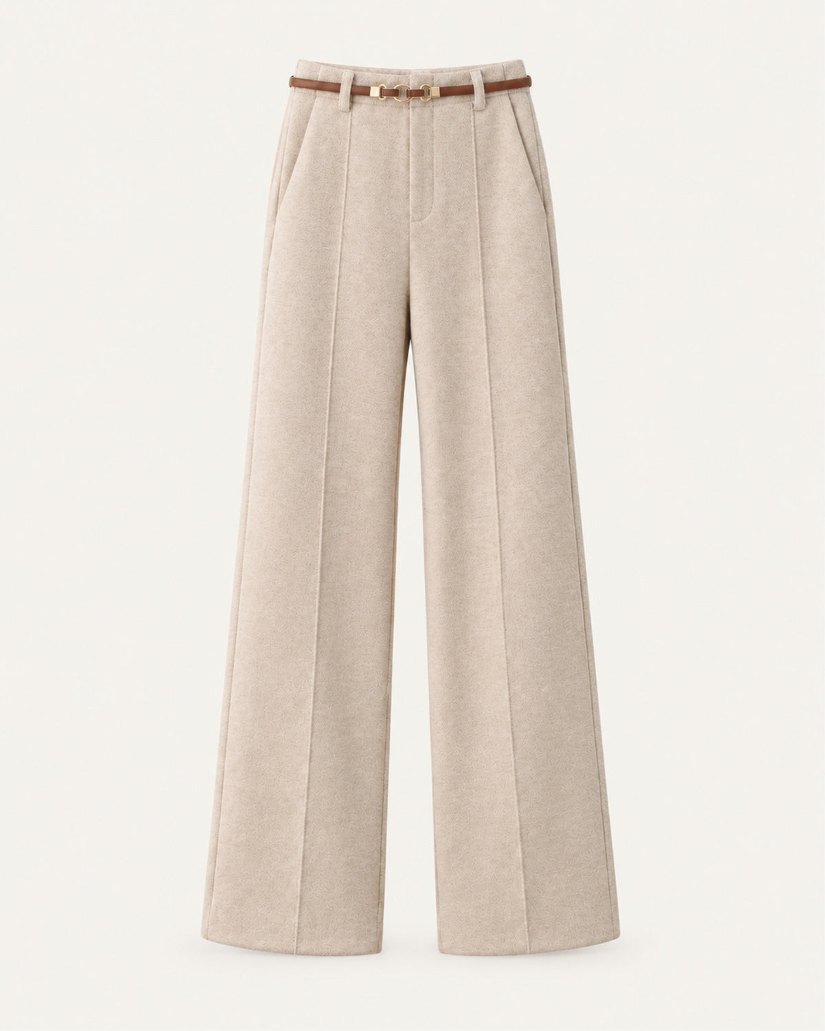 Woman Heavyweight Straight Leg Wool Pants