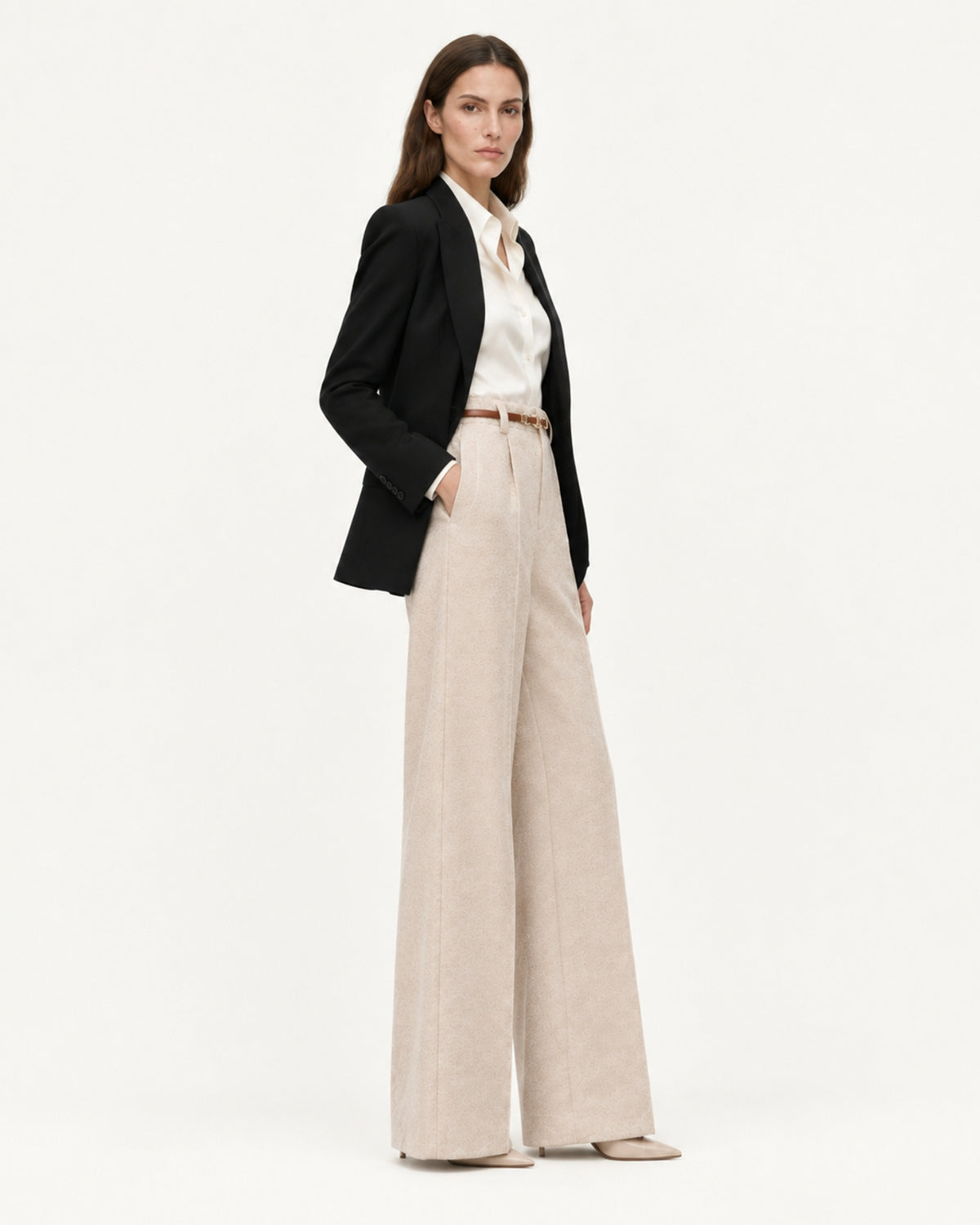 Woman Heavyweight Straight Leg Wool Pants