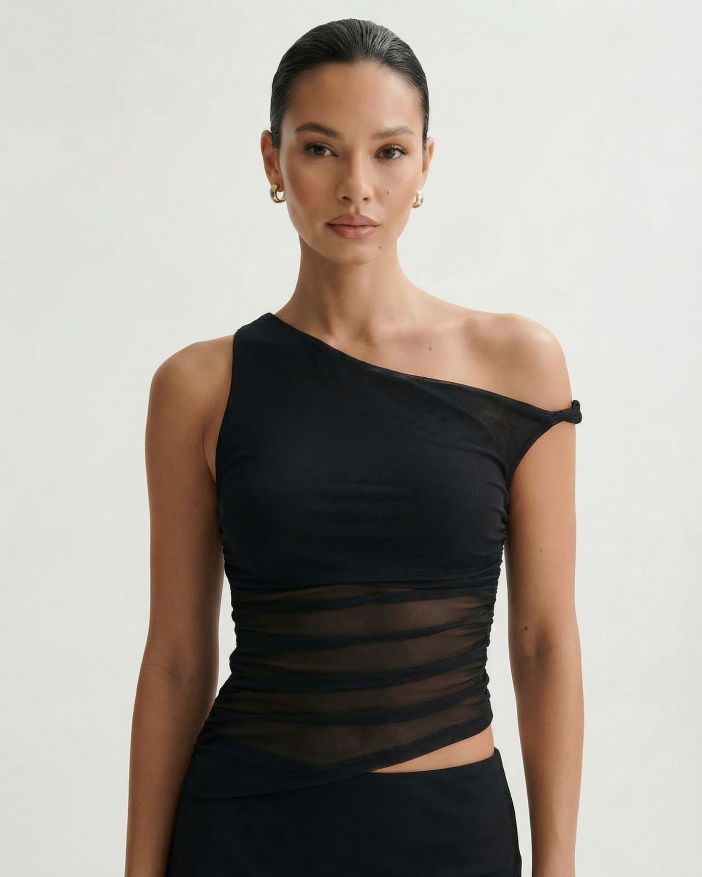 Vestido de malla Milena con cintura ajustada