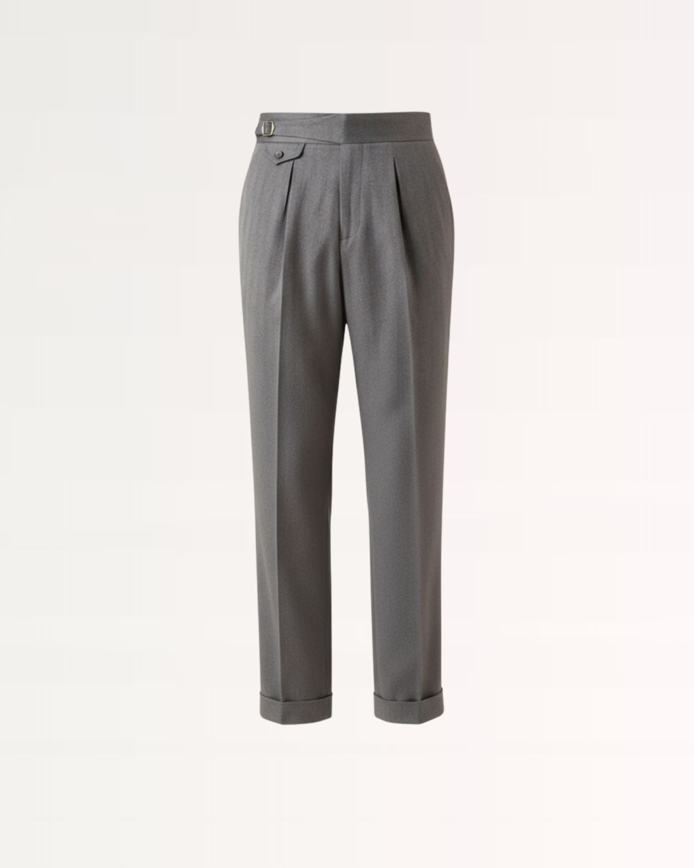 Business Grey Trousers Herringbone