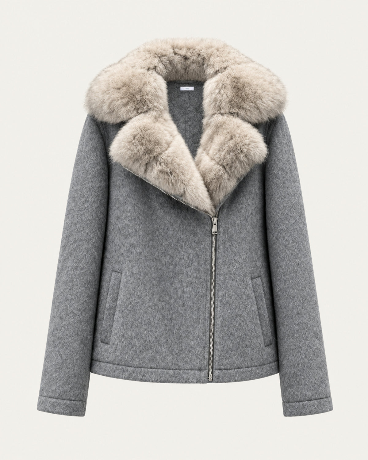 Lina Mid-Length Genuine Leather Shearling Coat