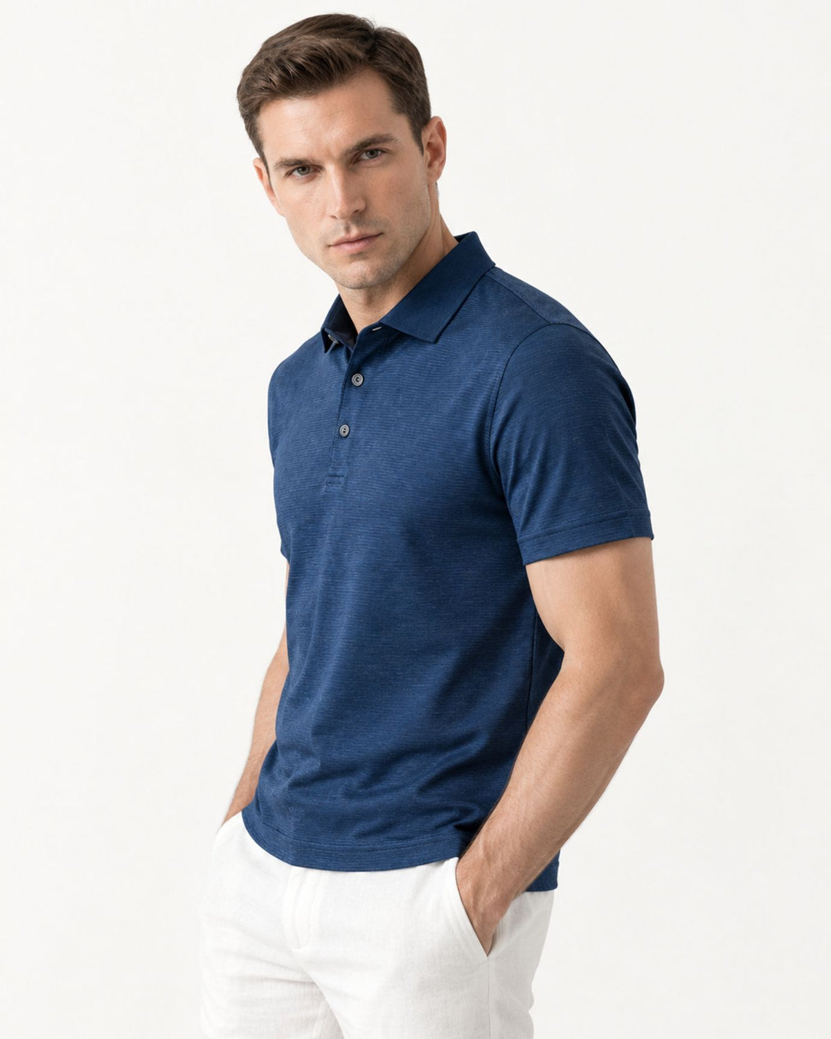 Relaxed-Fit Striped Acetate Polo Shirt