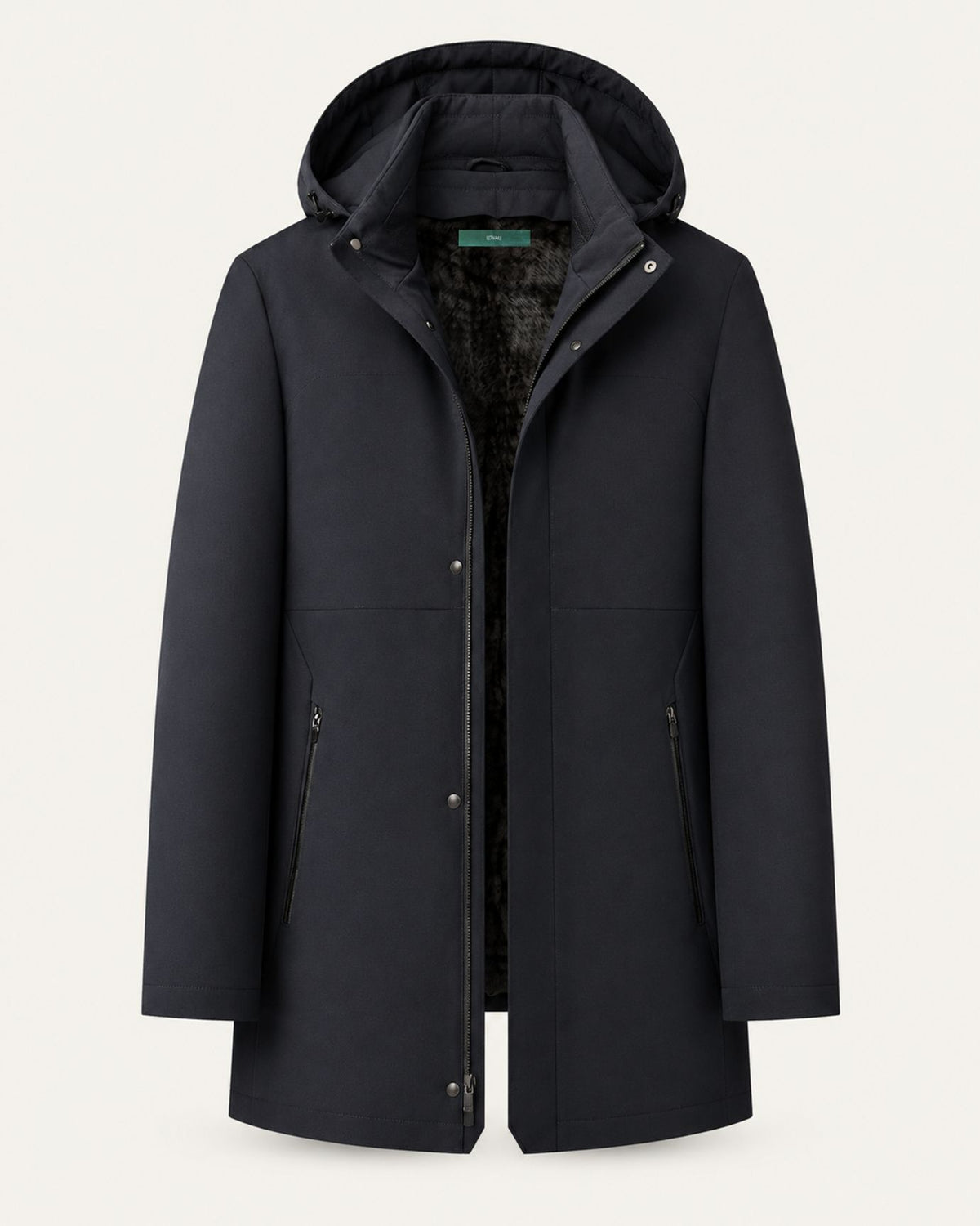 High-End Goose Down-Lined Parka with Mink Fur Hood