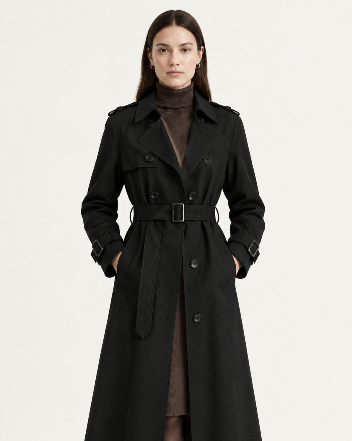 Jess Black Trench Coat