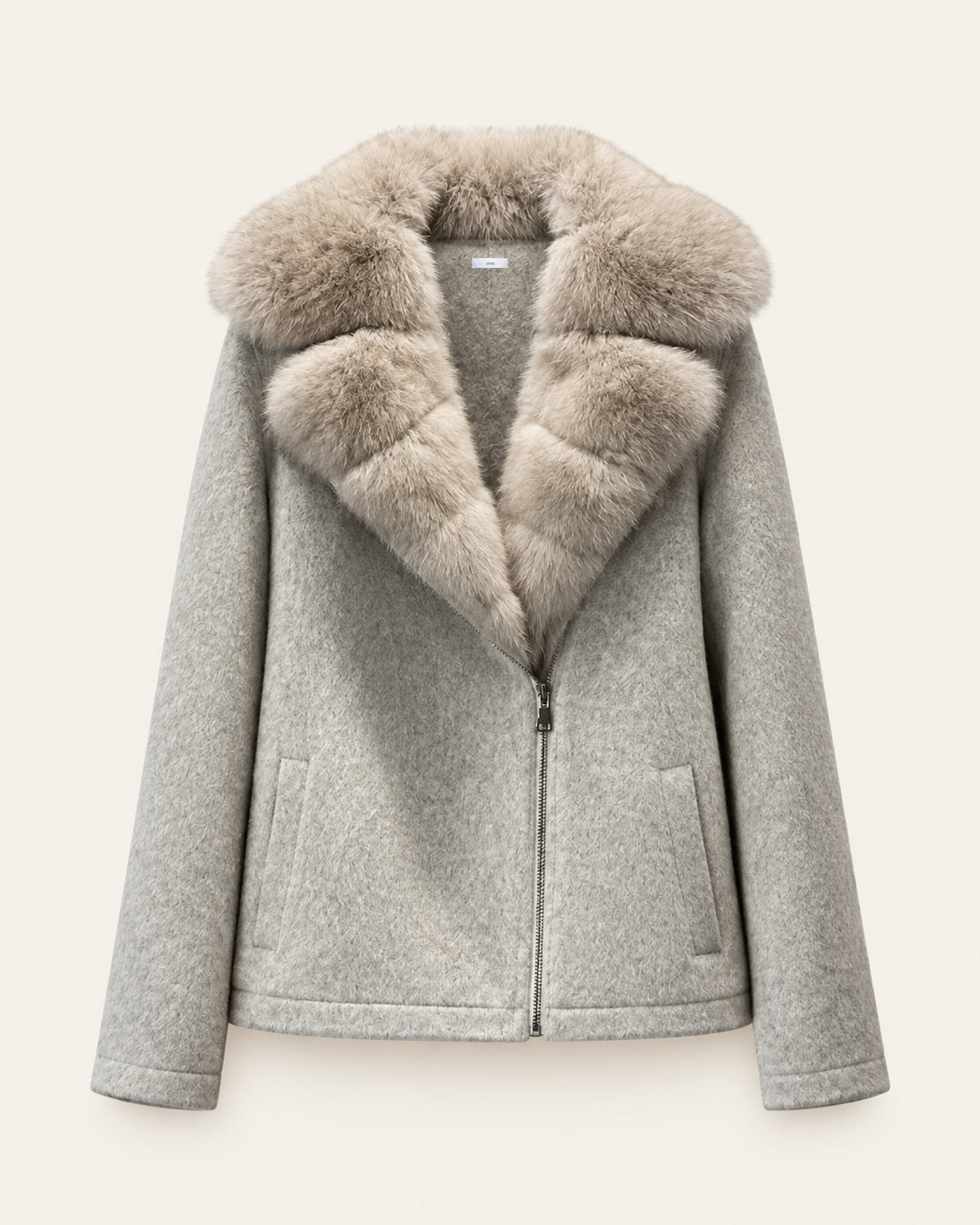 Lina Mid-Length Genuine Leather Shearling Coat