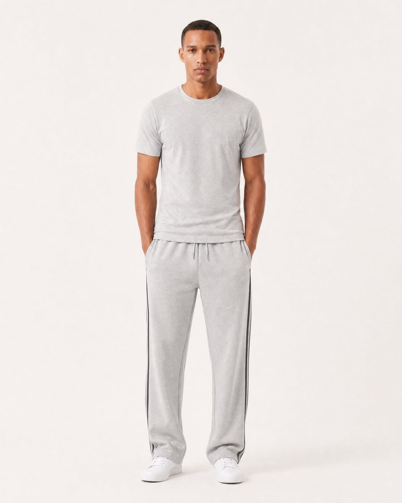 Boston Cashmere Wool Jacquard Straight Pants