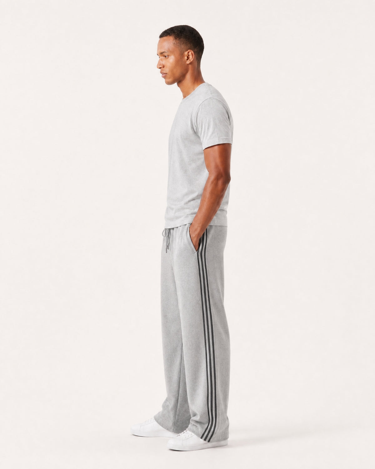 Boston Cashmere Wool Jacquard Straight Pants