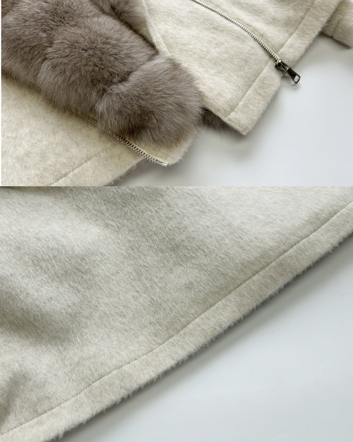 Lina Mid-Length Genuine Leather Shearling Coat