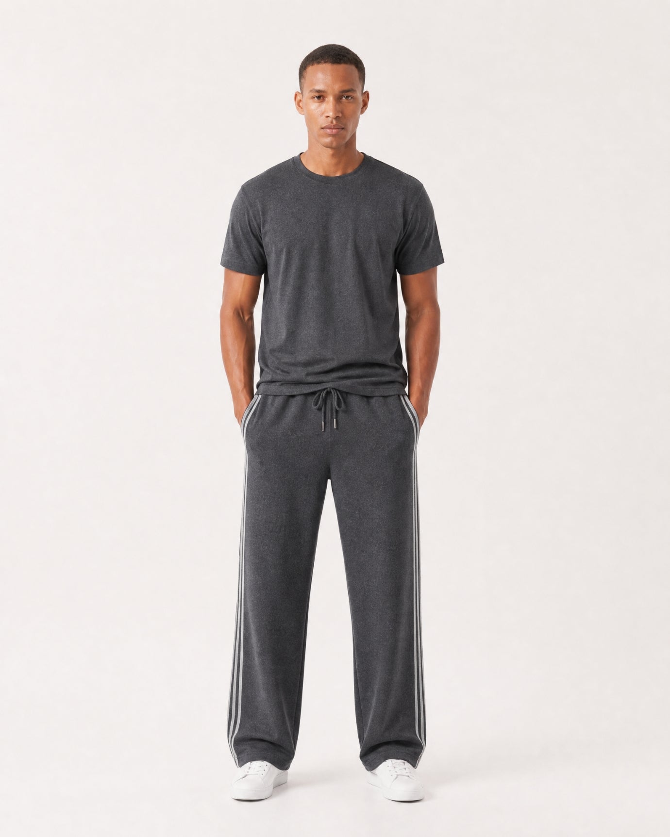 Boston Cashmere Wool Jacquard Straight Pants