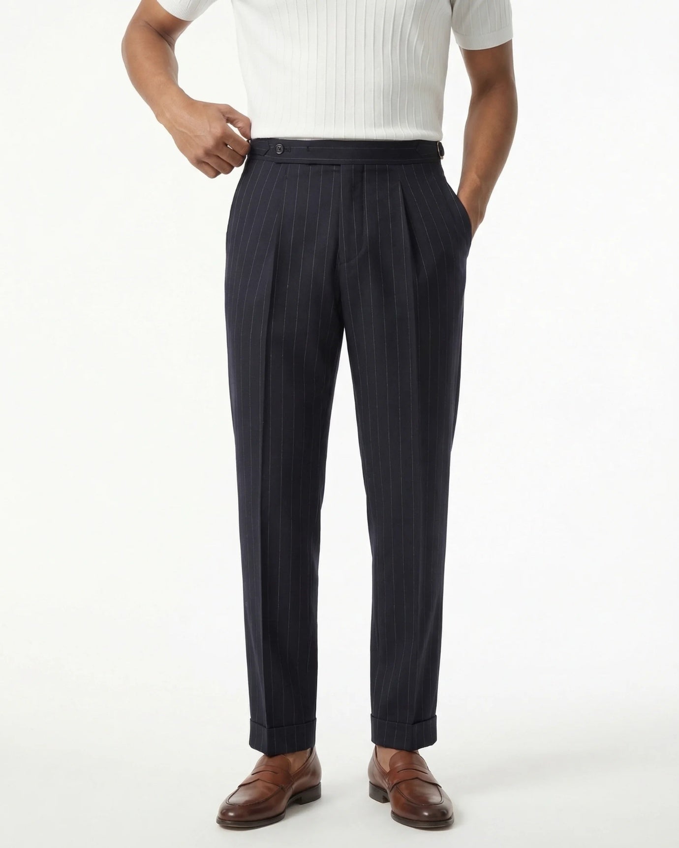 Naples Striped High Waisted Trousers