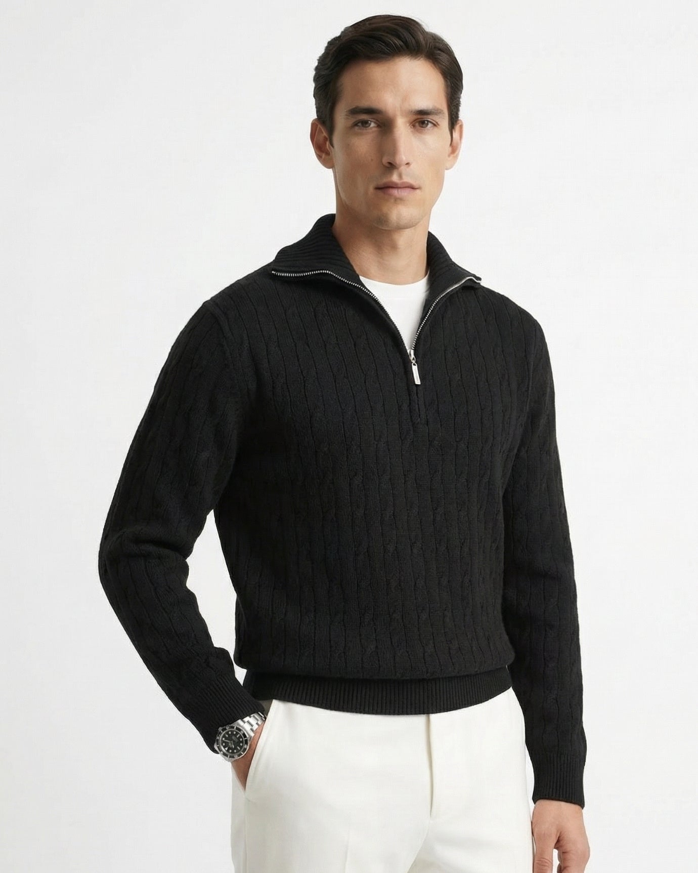 Old Money Retro Sweater Zip