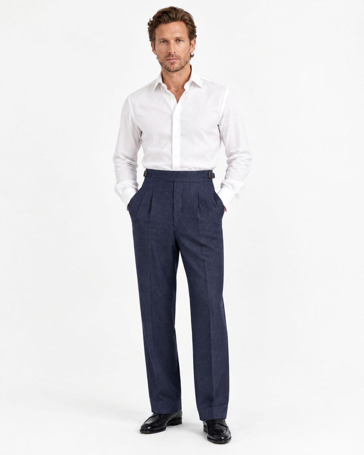 Paris Relaxed Fit Yarn-Dyed Gurkha Trousers