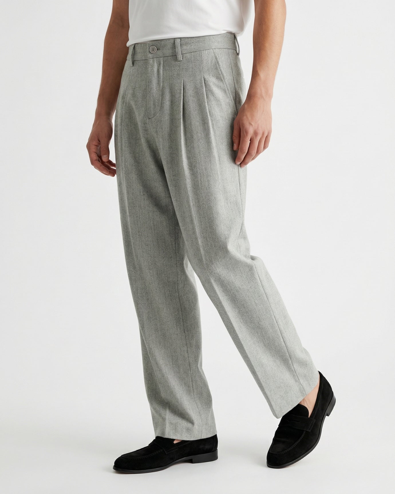 High-End Woolen Trousers Loose Straight-Leg Pants