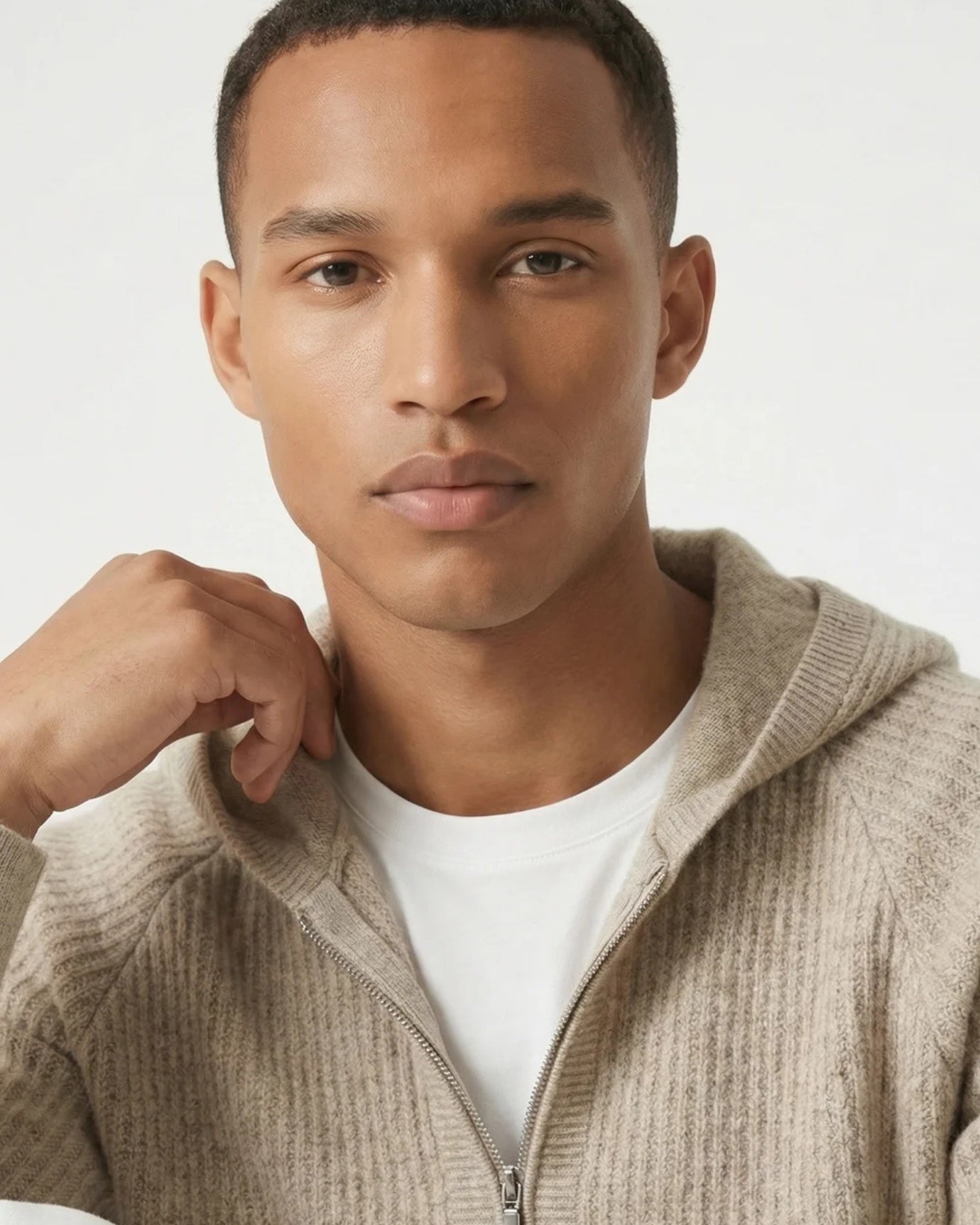 Thickened Wool Hooded Cardigan Zipper