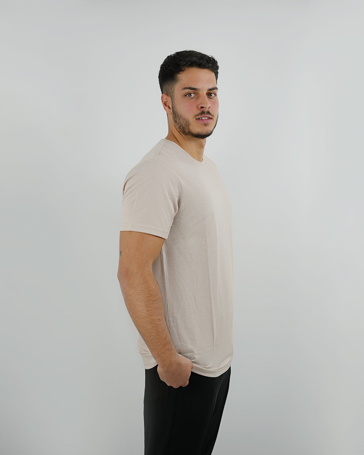 Mulberry Silk T-shirt - Light Kaki