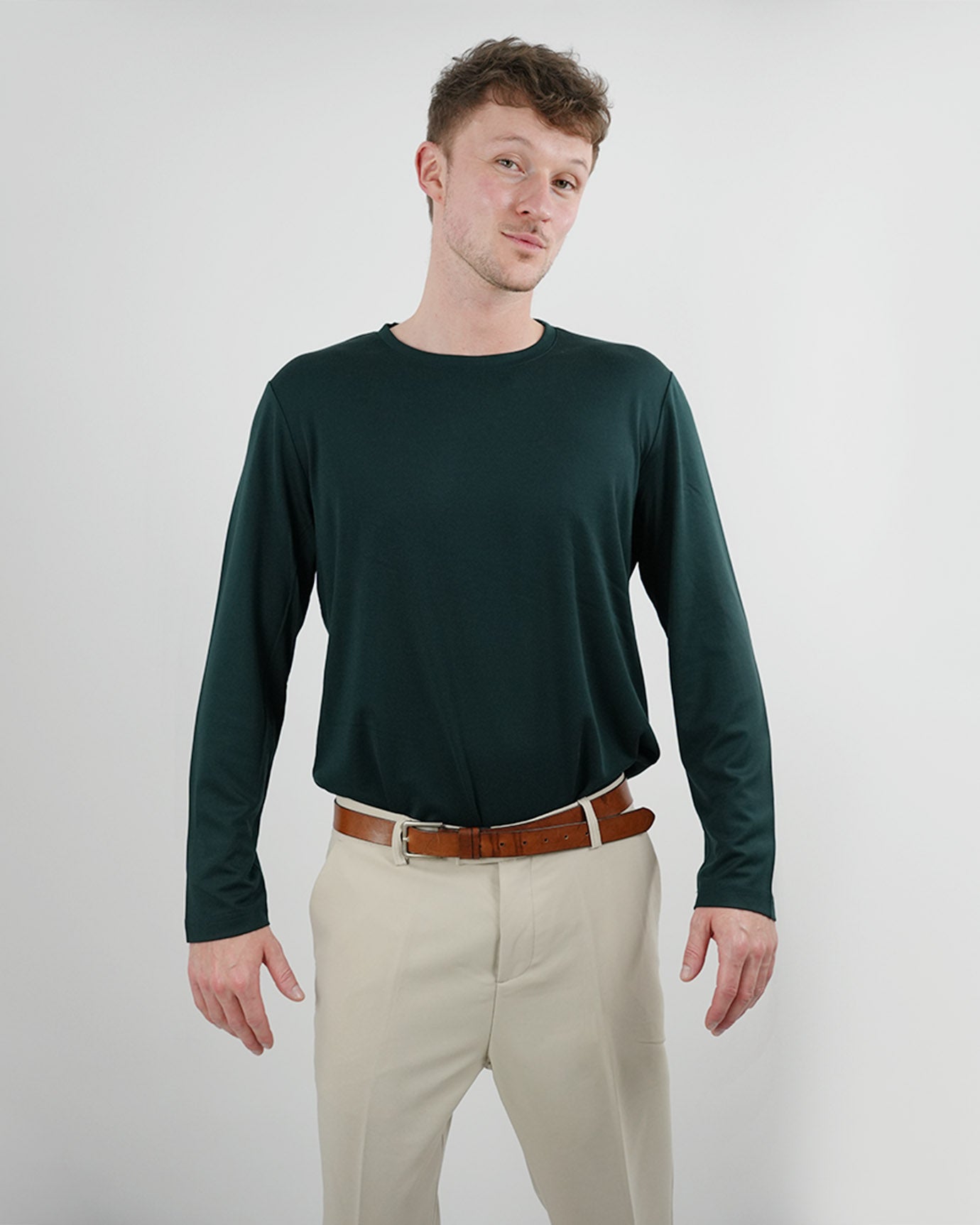 Non Iron Mulberry Silk Long Sleeve t-shirt