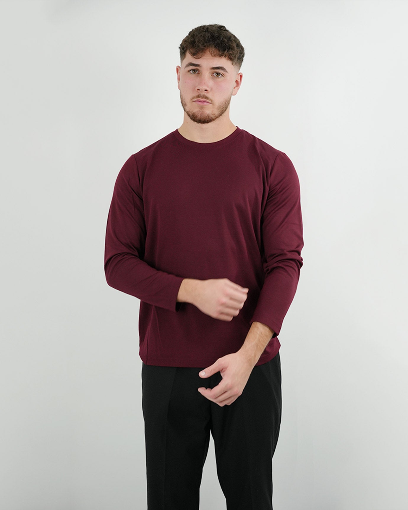 Non Iron Mulberry Silk Long Sleeve t-shirt