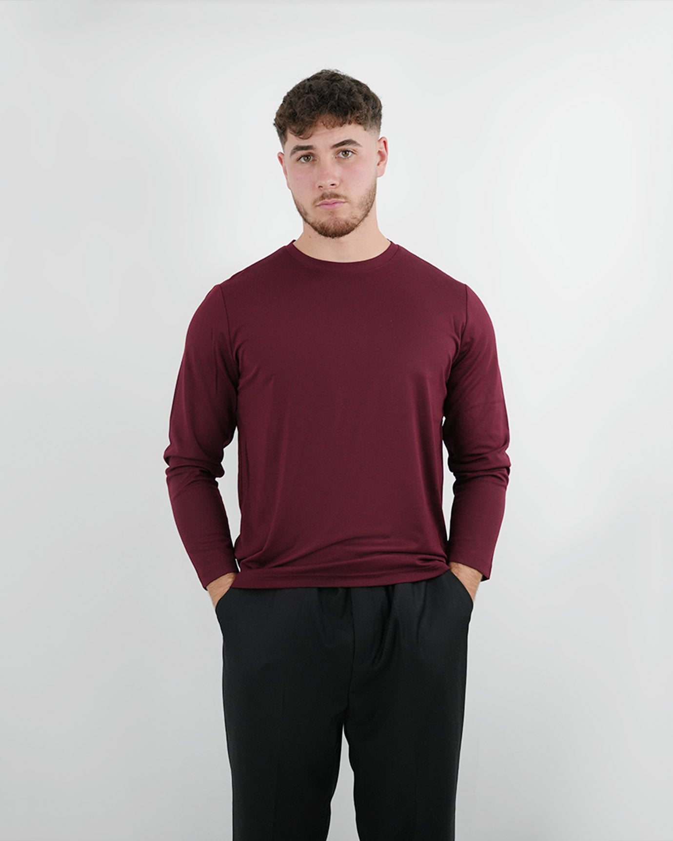 Non Iron Mulberry Silk Long Sleeve t-shirt