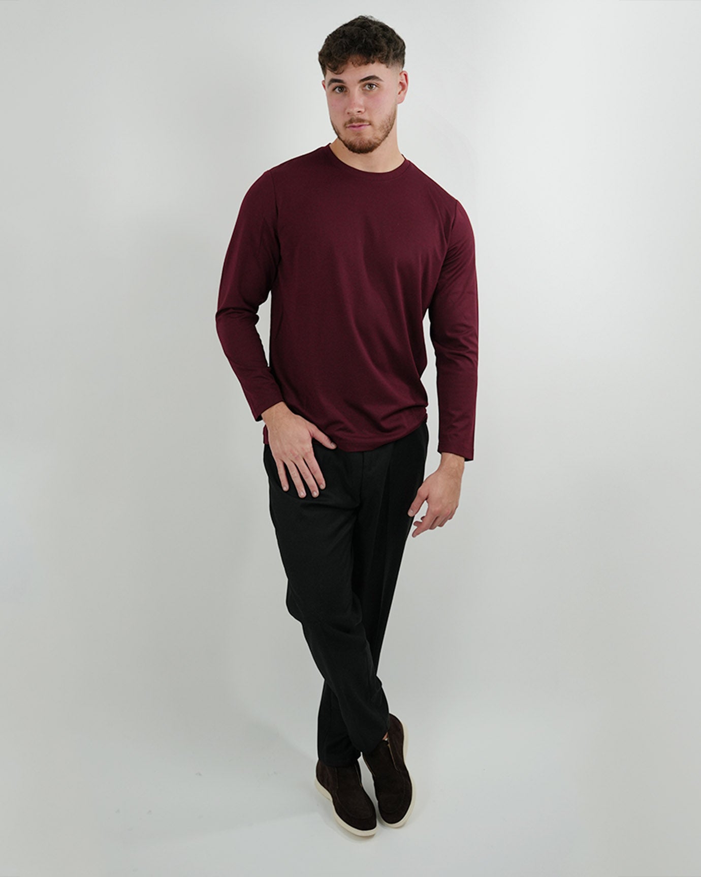 Non Iron Mulberry Silk Long Sleeve t-shirt