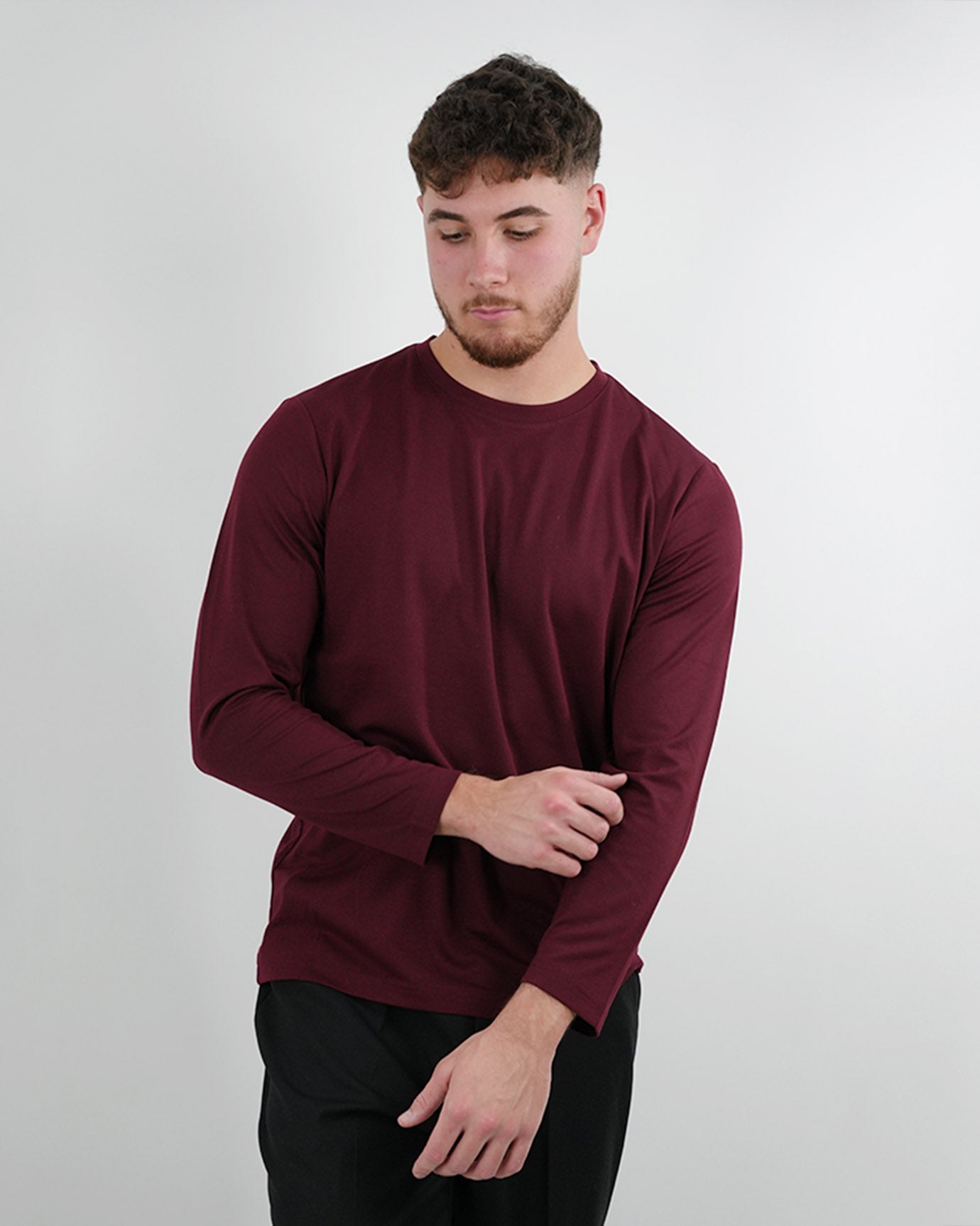 Non Iron Mulberry Silk Long Sleeve t-shirt