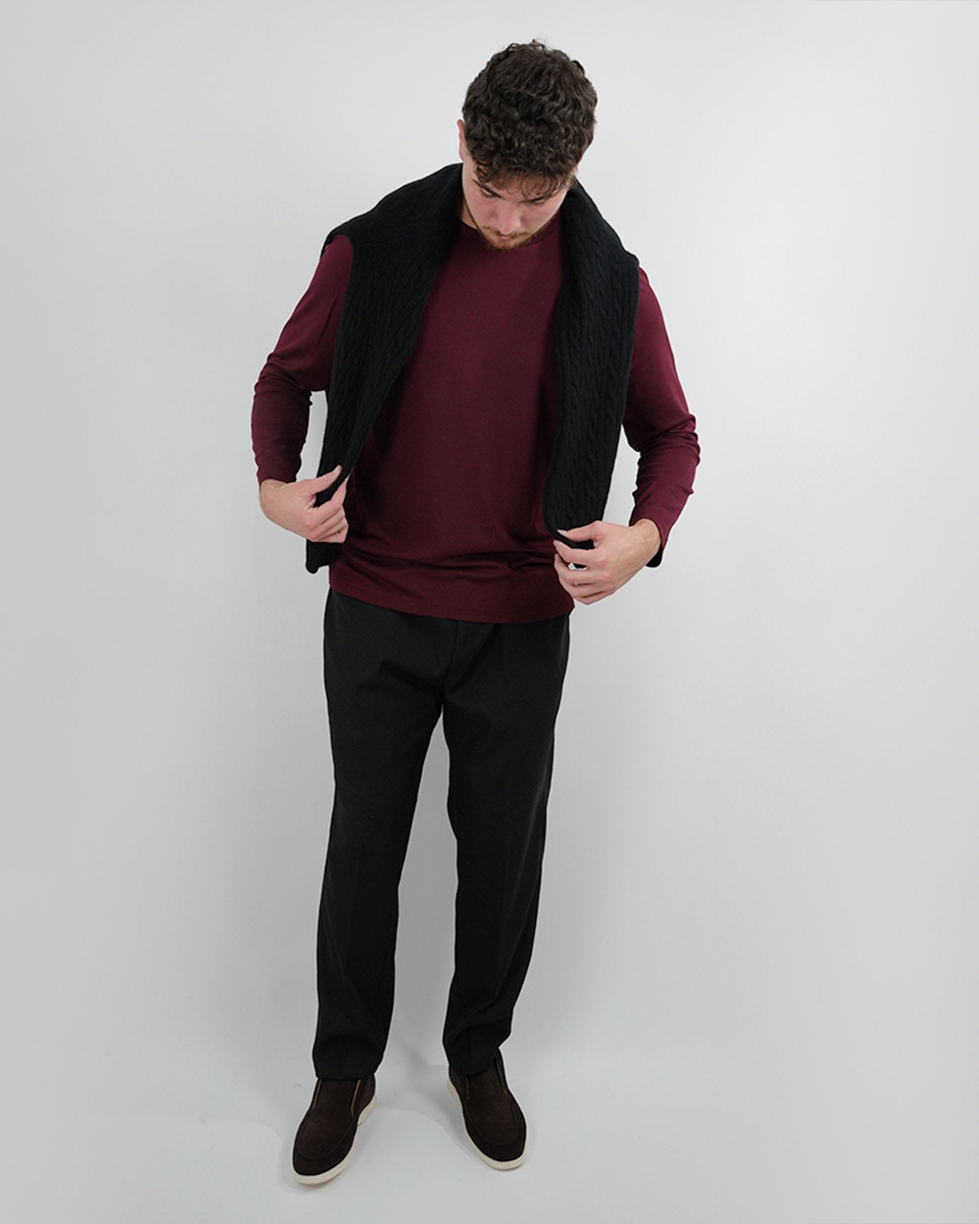 Non Iron Mulberry Silk Long Sleeve t-shirt