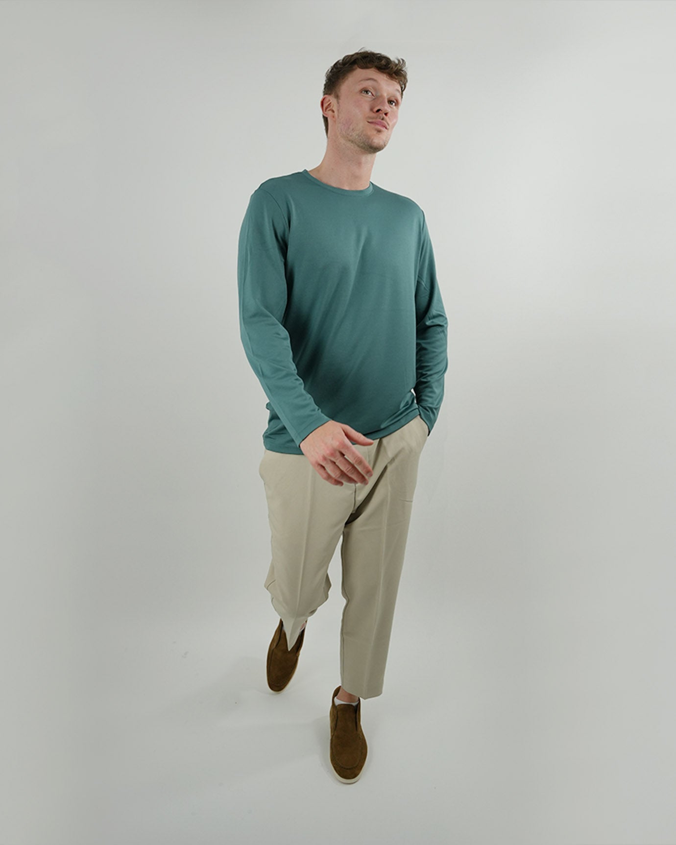 Non Iron Mulberry Silk Long Sleeve t-shirt