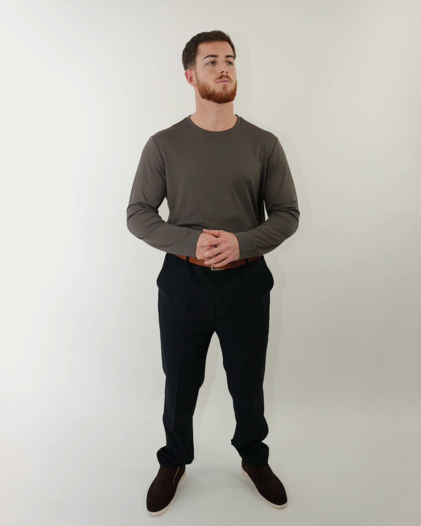 Non Iron Mulberry Silk Long Sleeve t-shirt