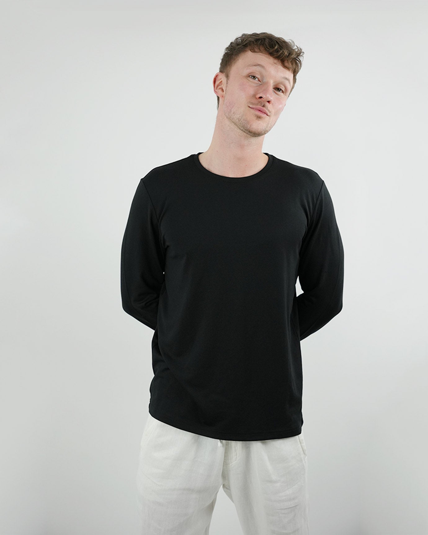 Non Iron Mulberry Silk Long Sleeve t-shirt