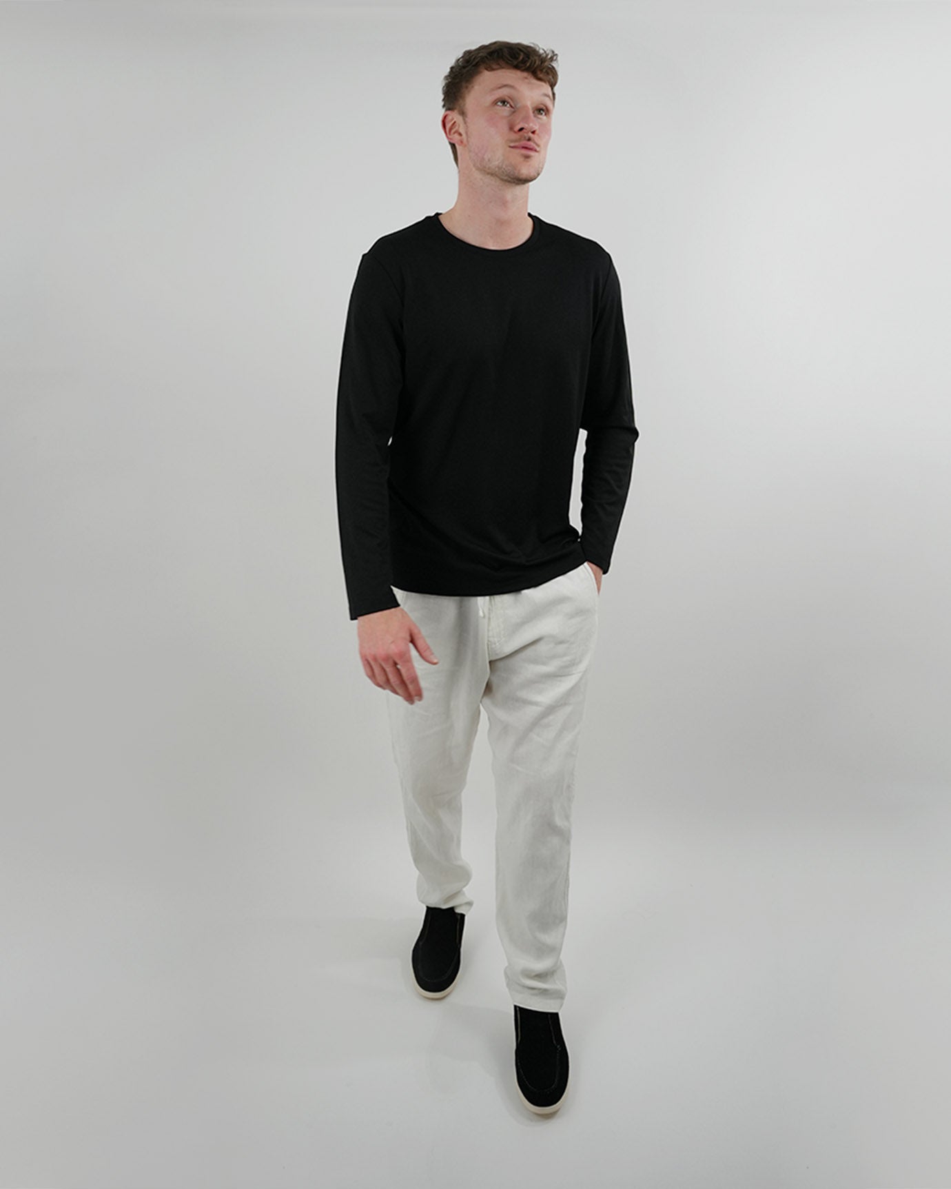 Non Iron Mulberry Silk Long Sleeve t-shirt