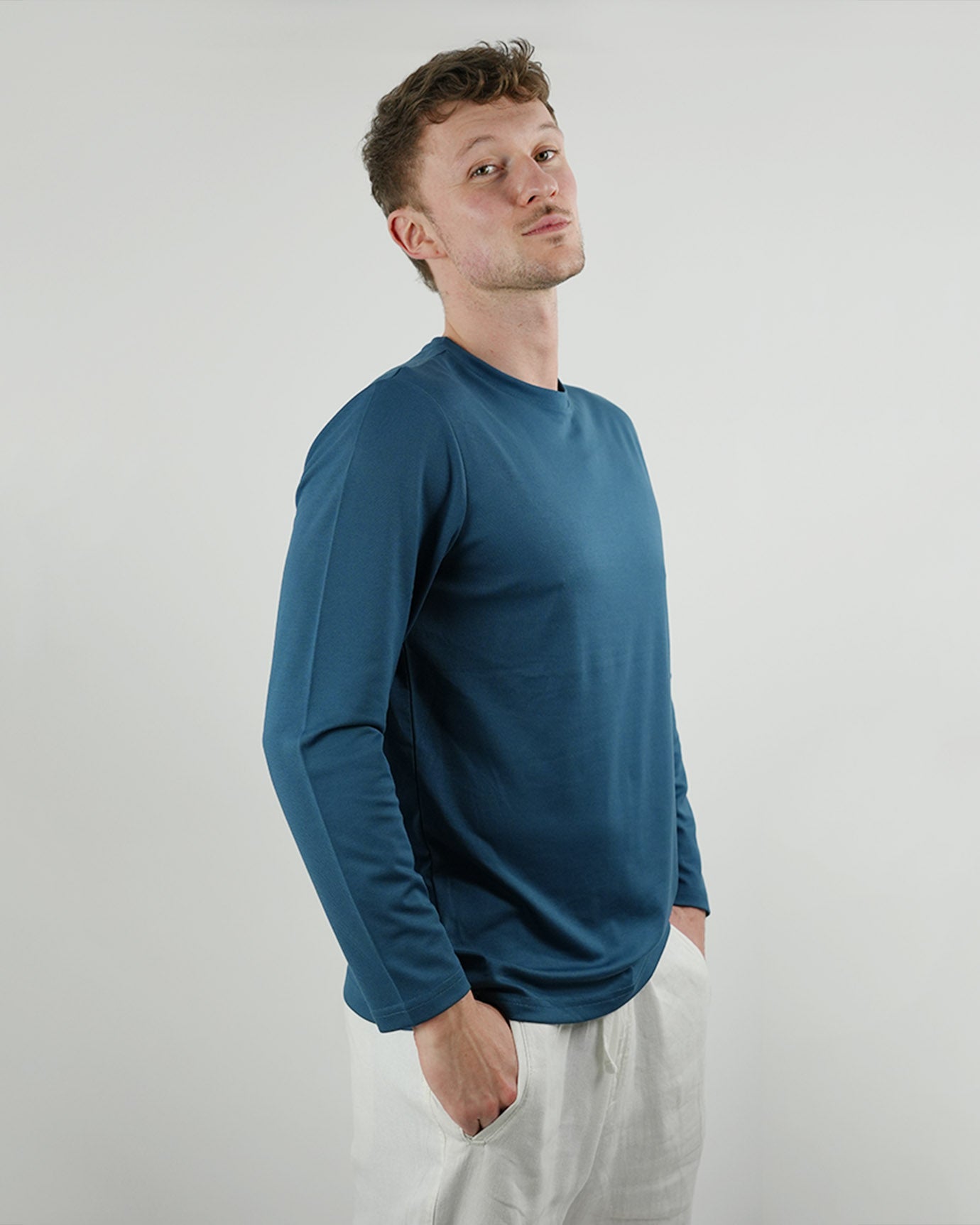 Non Iron Mulberry Silk Long Sleeve t-shirt