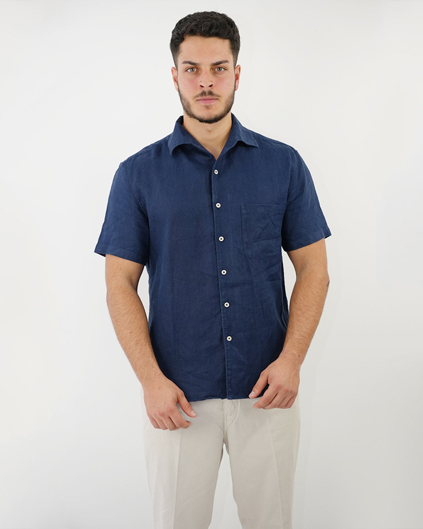 Milano Linen Dark Blue Shirt