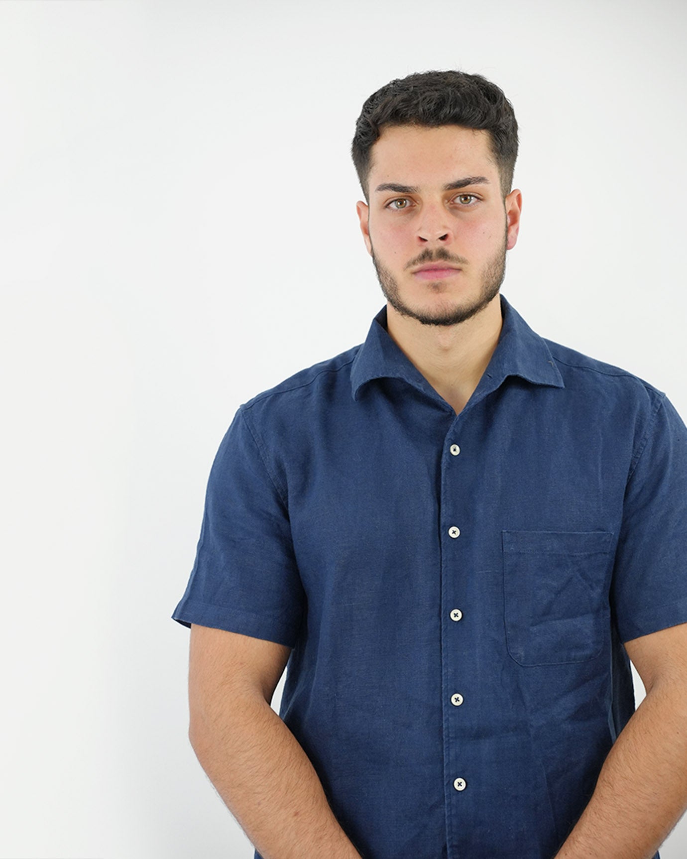 Milano Linen Dark Blue Shirt