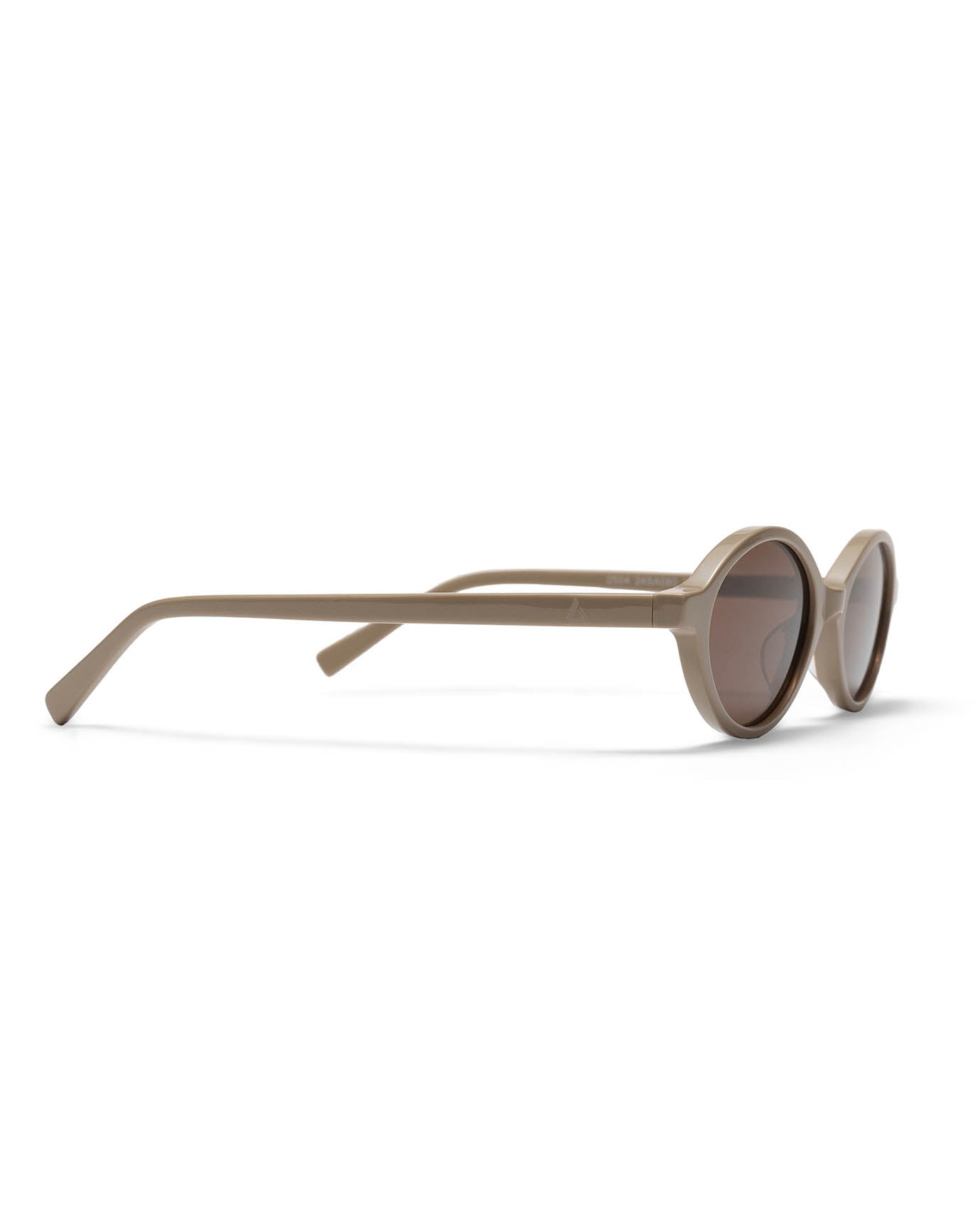 Brown Taupe Oval Sunglasses
