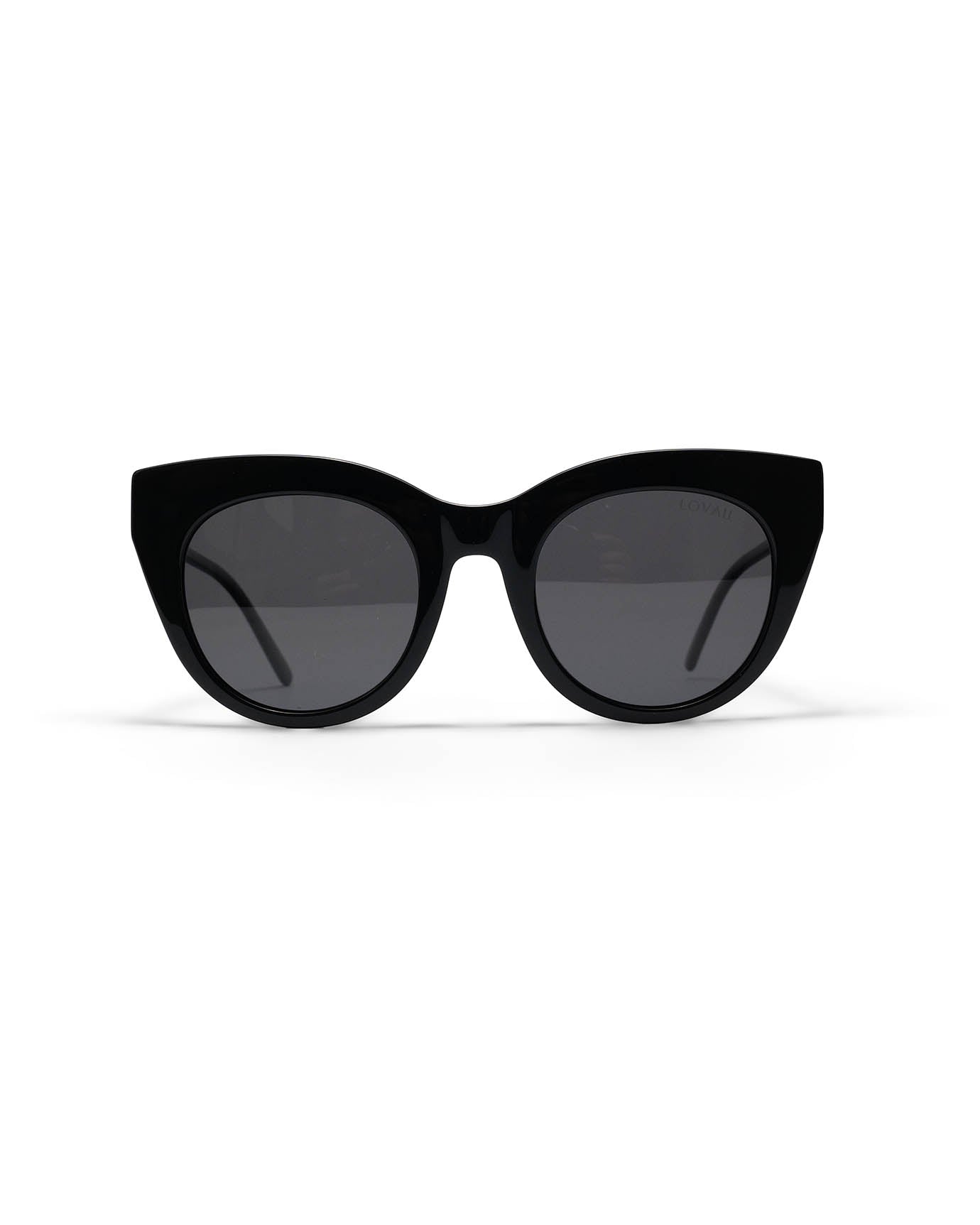 Cat Eye Black Smoke Tint Sunglasses