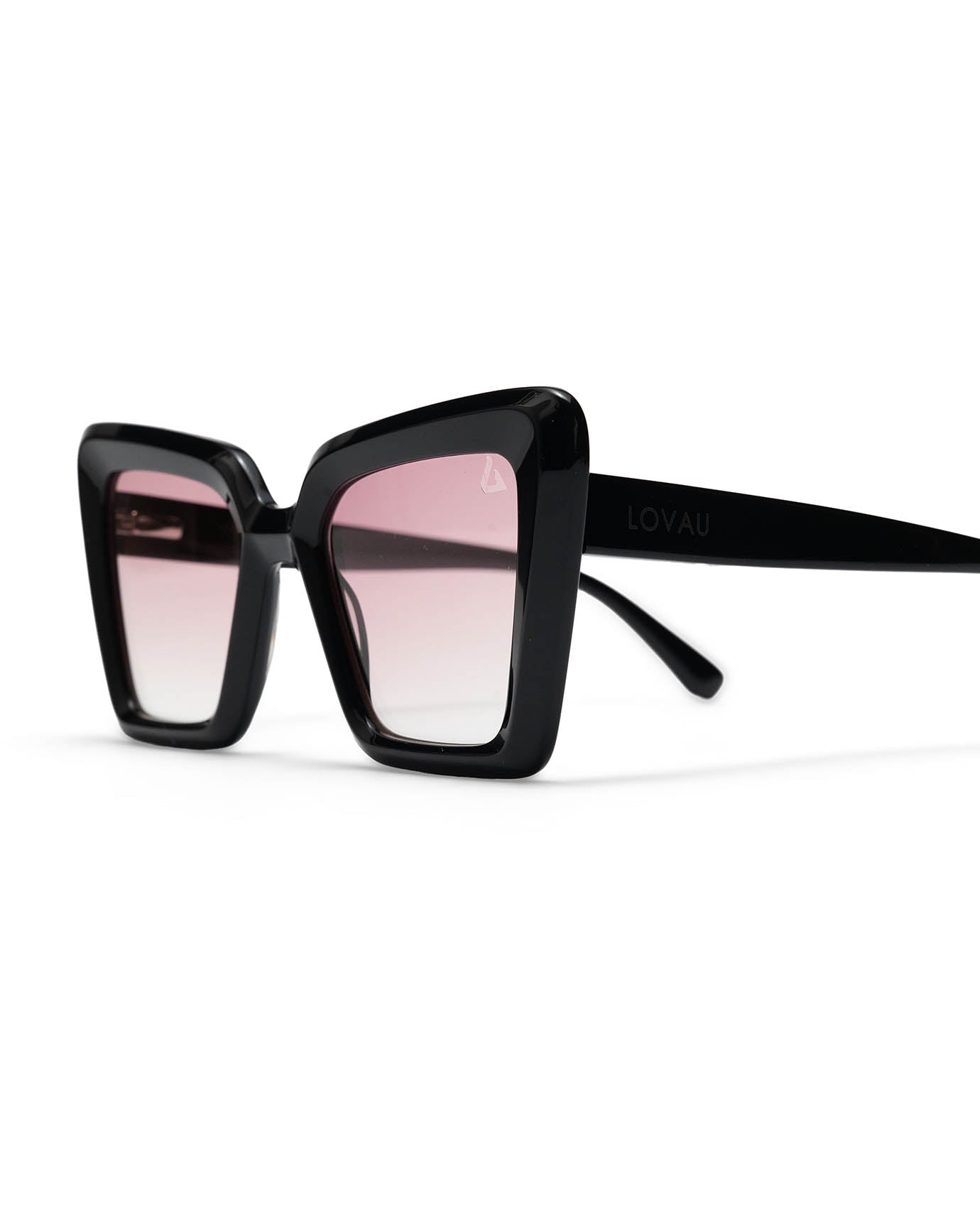 Black Light Pink Cat Eye Sunglasses